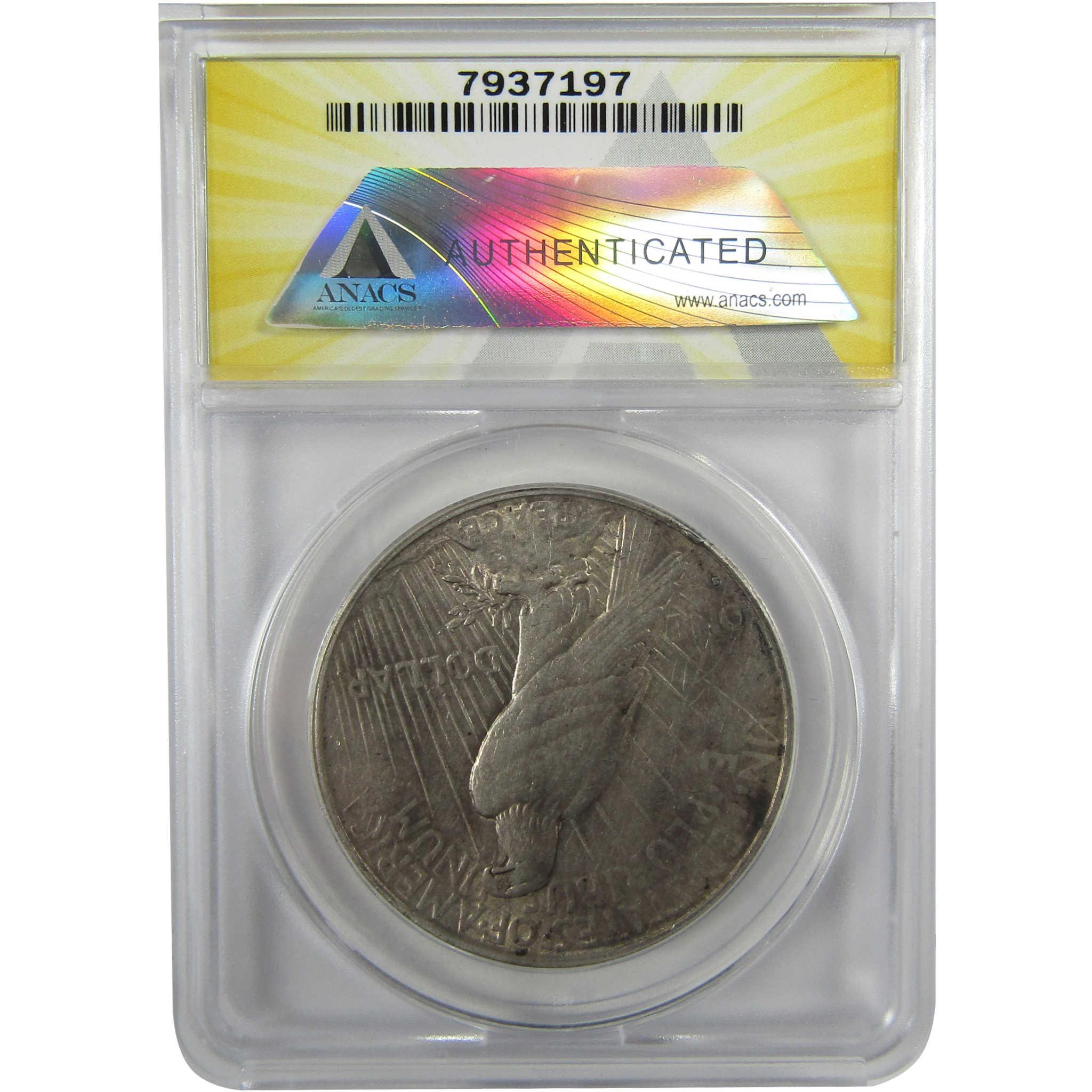 1934 S Peace Silver Dollar AU 50 Details ANACS $1 Coin SKU:I28083