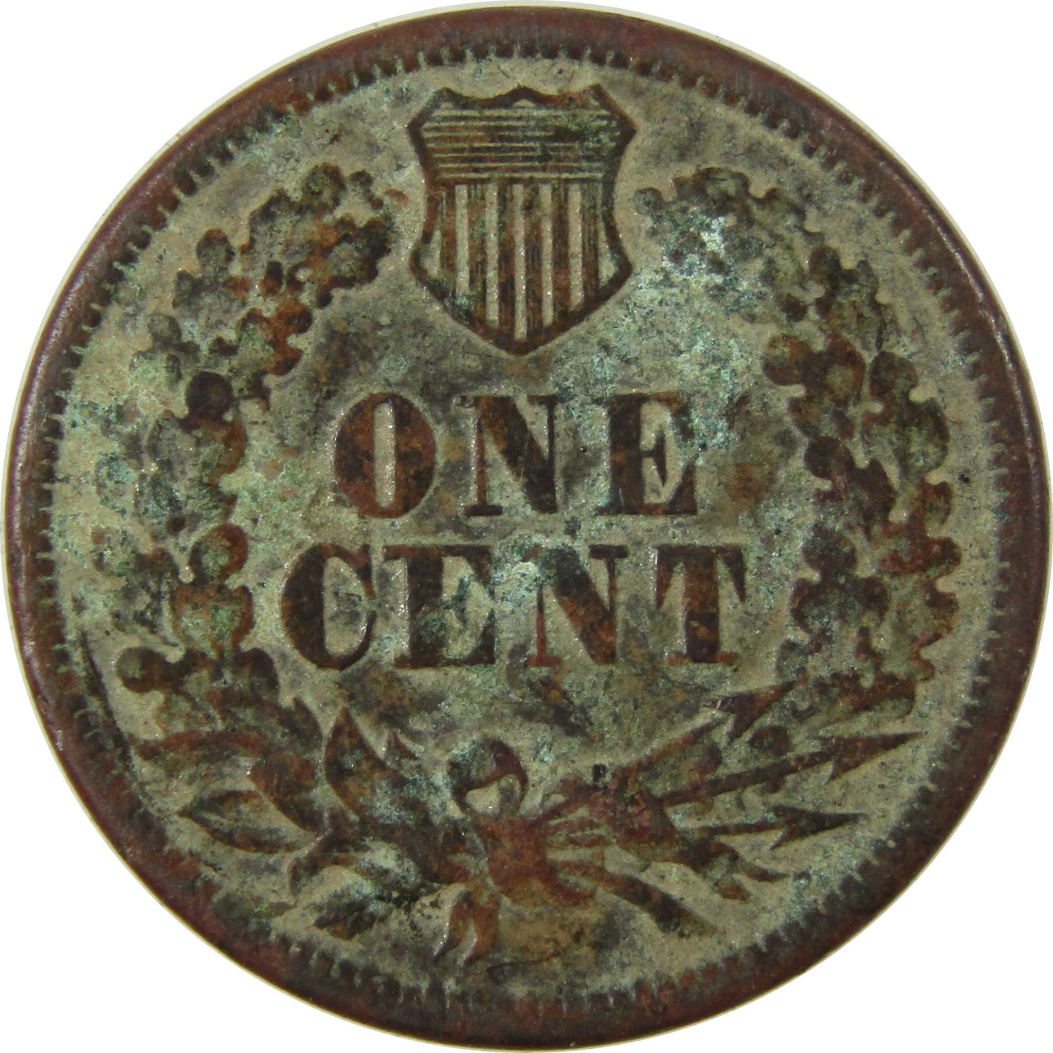 1860 Pointed Bust Indian Head Cent F Fine Details Penny SKU:CP1189