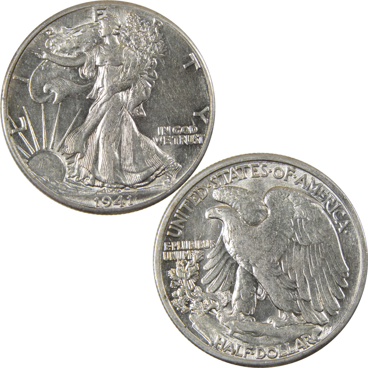 1941 Liberty Walking Silver 50c Borderline Uncirculated SKU:I28685