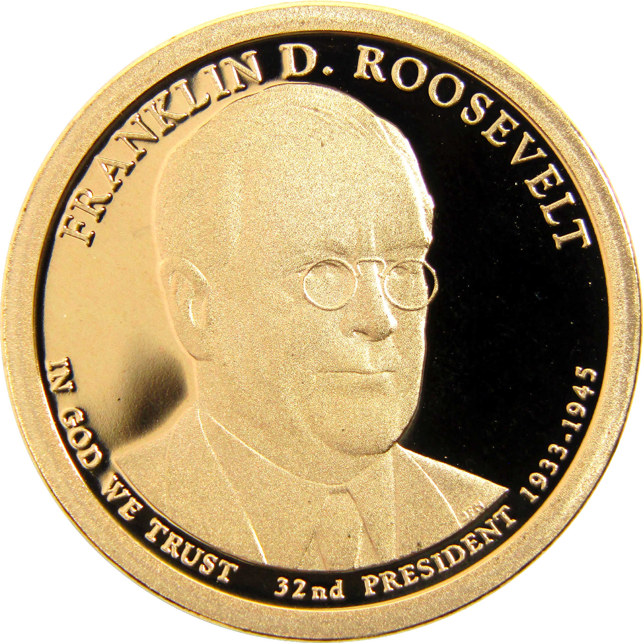 2014 S Franklin D Roosevelt Presidential Dollar Choice Proof $1 Coin