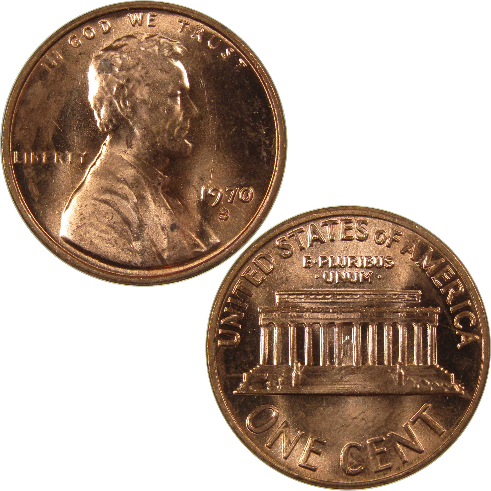 1970 S Small Date Lincoln Memorial Cent Uncirculated SKU:I27844