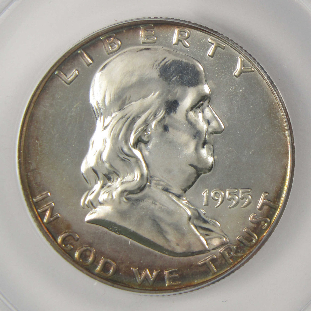 1955 Franklin Silver Half Dollar PF 63 ANACS Proof 50c Coin SKU:I28757