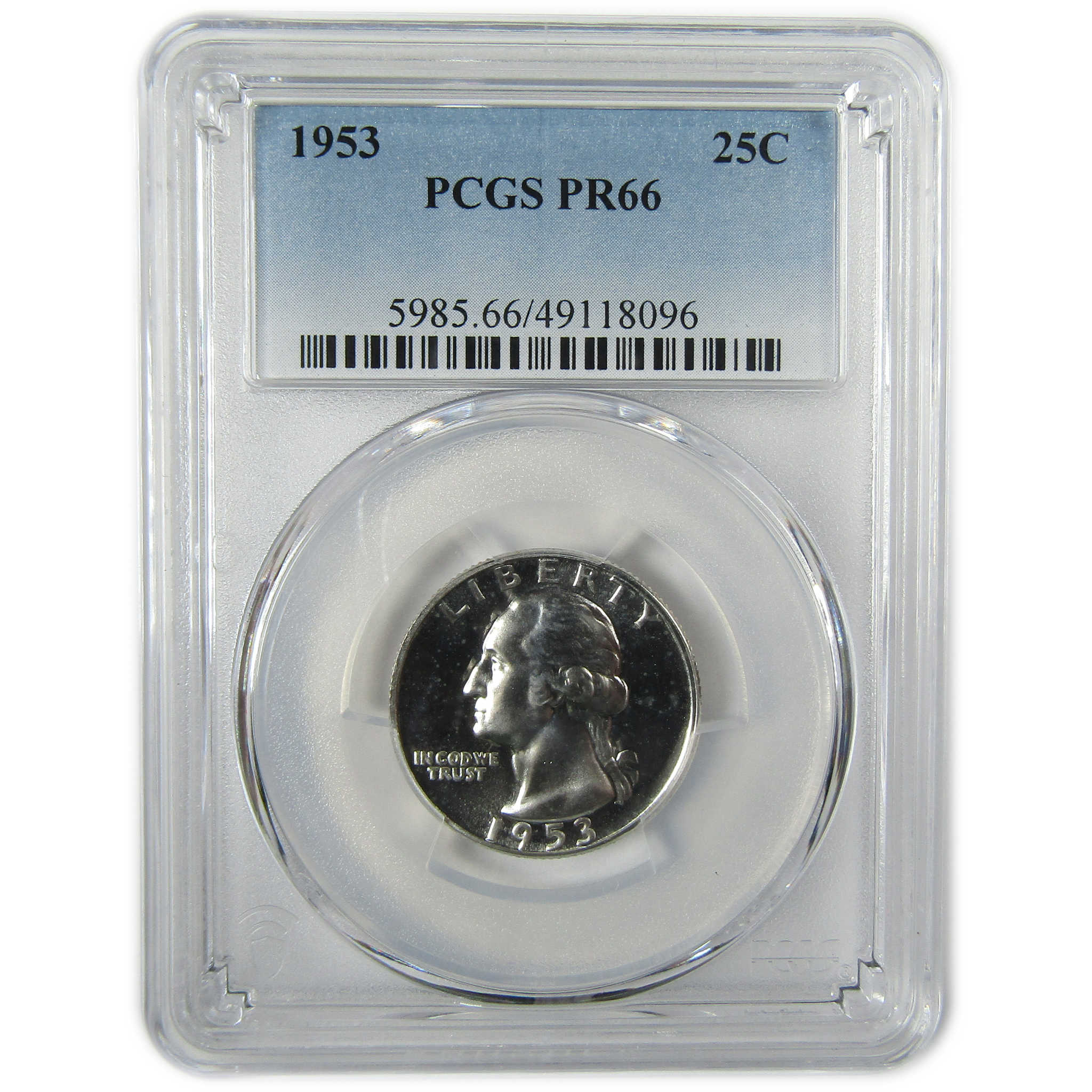 1953 Washington Silver Quarter PR 66 PCGS Proof 25c Coin SKU:CP1551