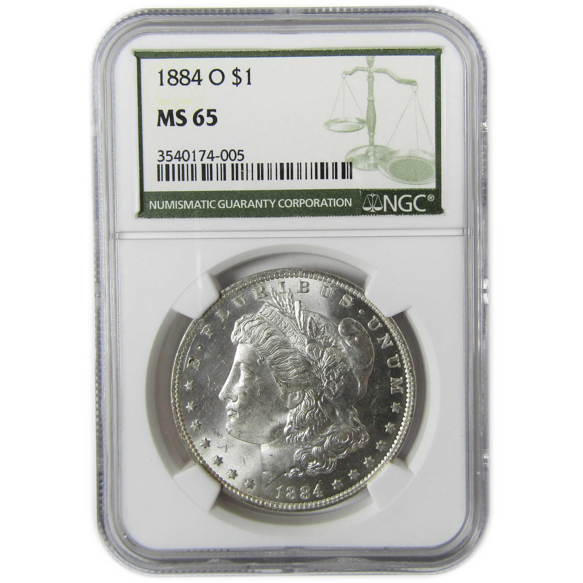 1884 O Morgan Silver Dollar MS 65 NGC Uncirculated $1 Coin SKU:CP934 - Morgan coin - Morgan silver dollar - Morgan silver dollar for sale - Profile Coins & Collectibles