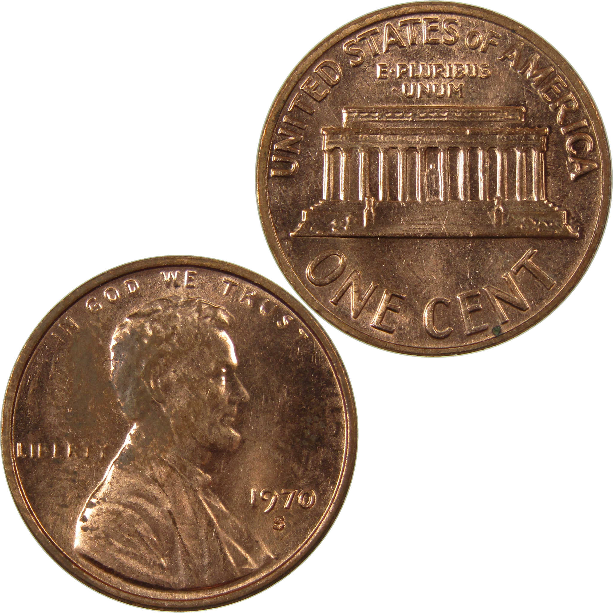 1970 S Small Date Lincoln Memorial Cent Uncirculated SKU:I27835