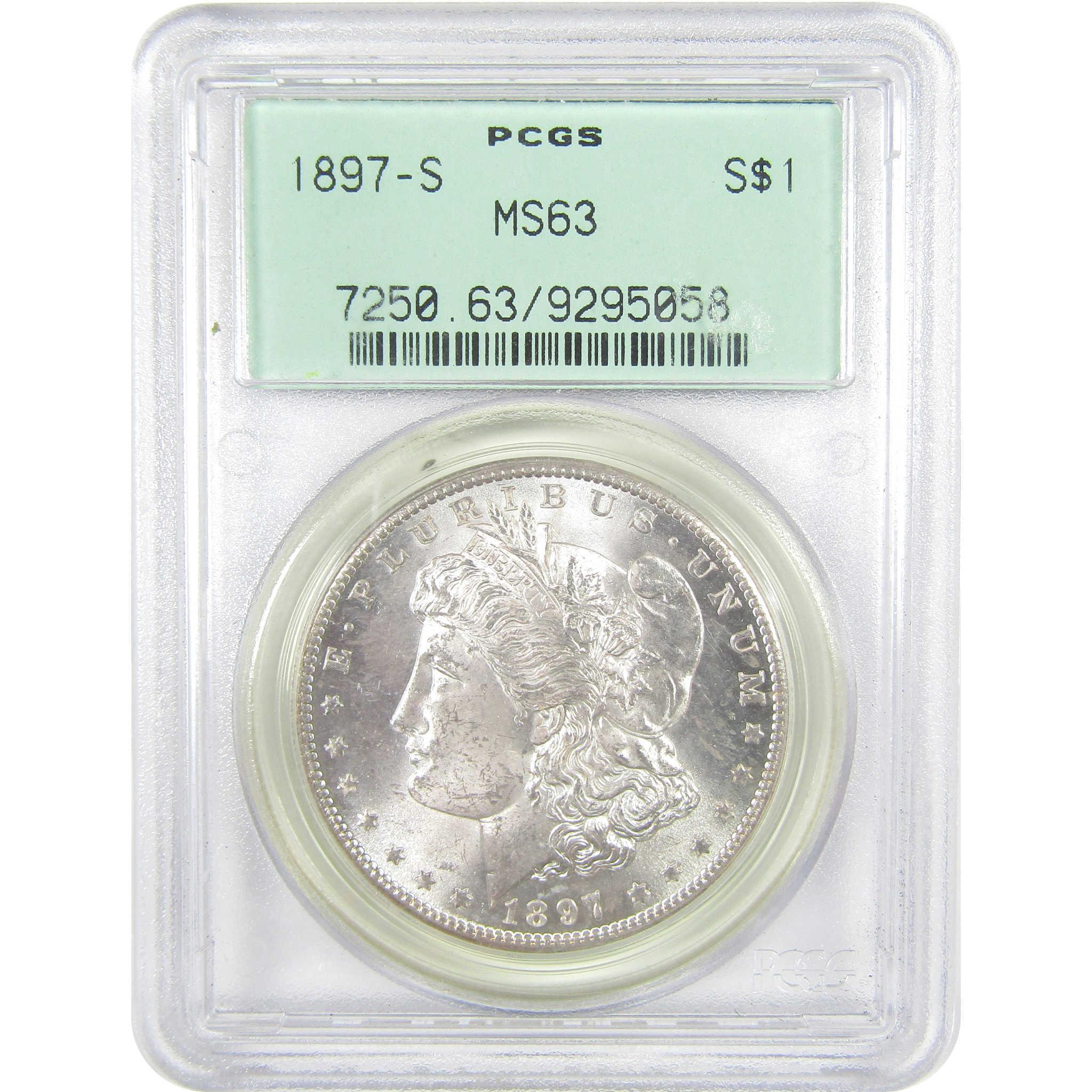 1897 S Morgan Dollar MS 63 PCGS Silver Uncirculated $1 Coin SKU:I17350 - Morgan coin - Morgan silver dollar - Morgan silver dollar for sale - Profile Coins & Collectibles