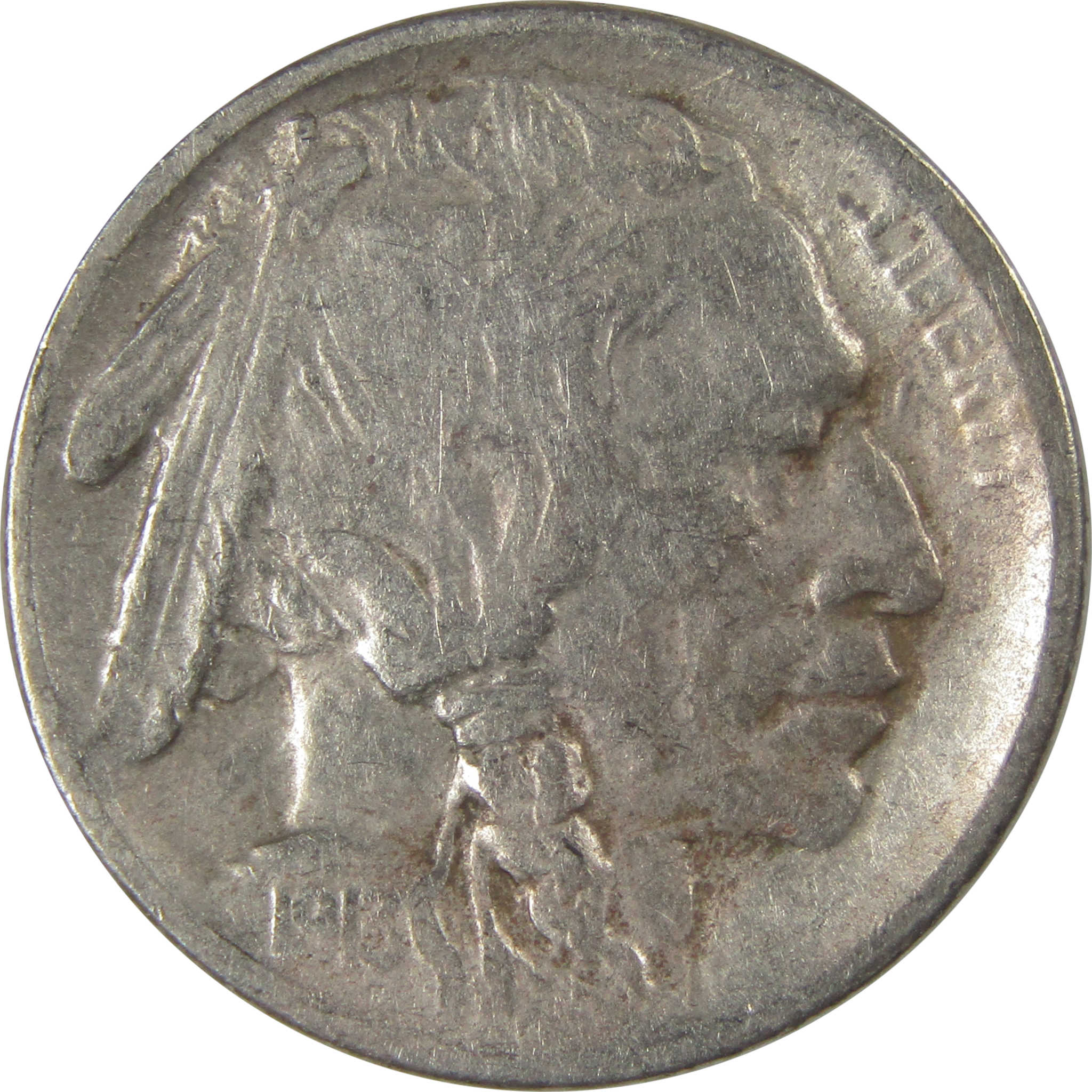 1913 S Type 1 Indian Head Buffalo Nickel F Fine Details SKU:I22896