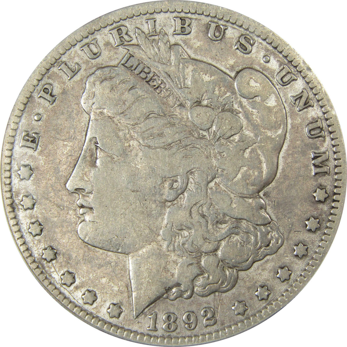 1892 S Morgan Silver Dollar F 12 Details ANACS $1 CoinSKU:CP862 - Morgan coin - Morgan silver dollar - Morgan silver dollar for sale - Profile Coins & Collectibles
