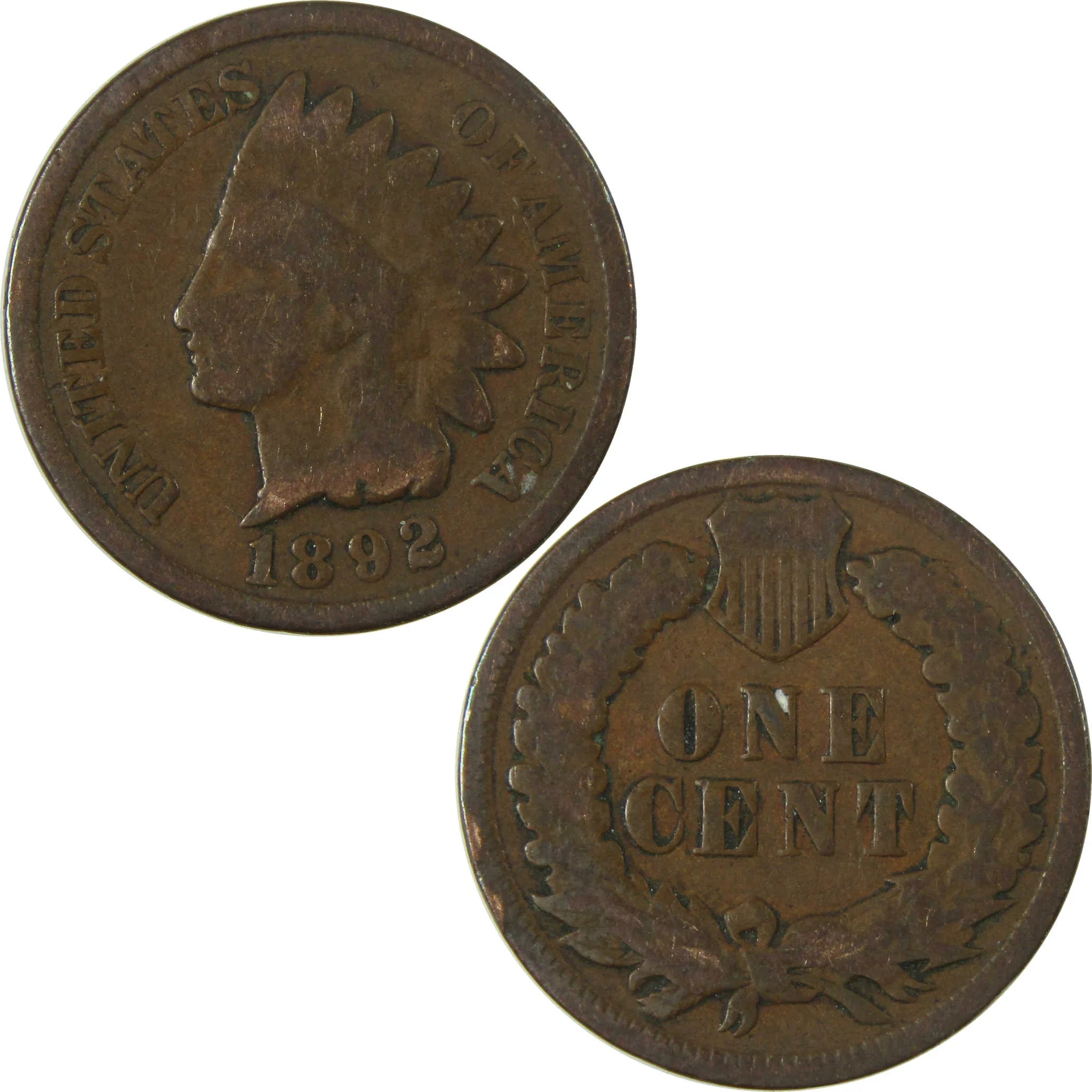 1892 Indian Head Cent G Good Penny 1c Coin SKU:I26976