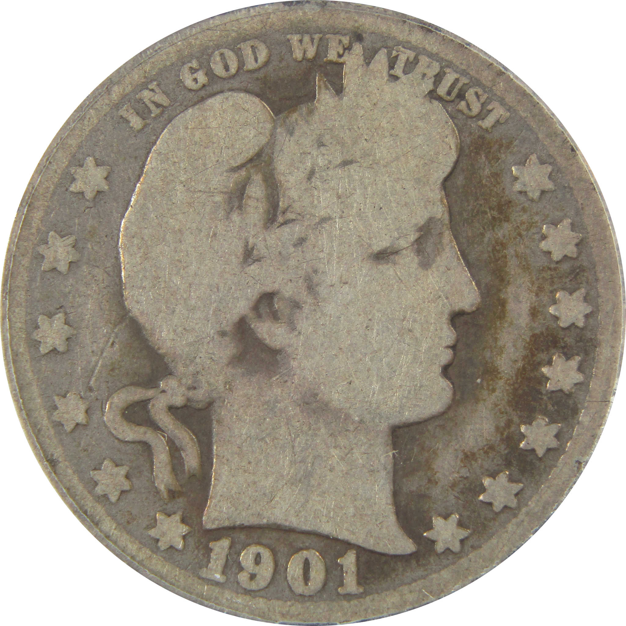 1901 O Barber Quarter AG 3 ANACS Silver 25c Coin SKU:I22200