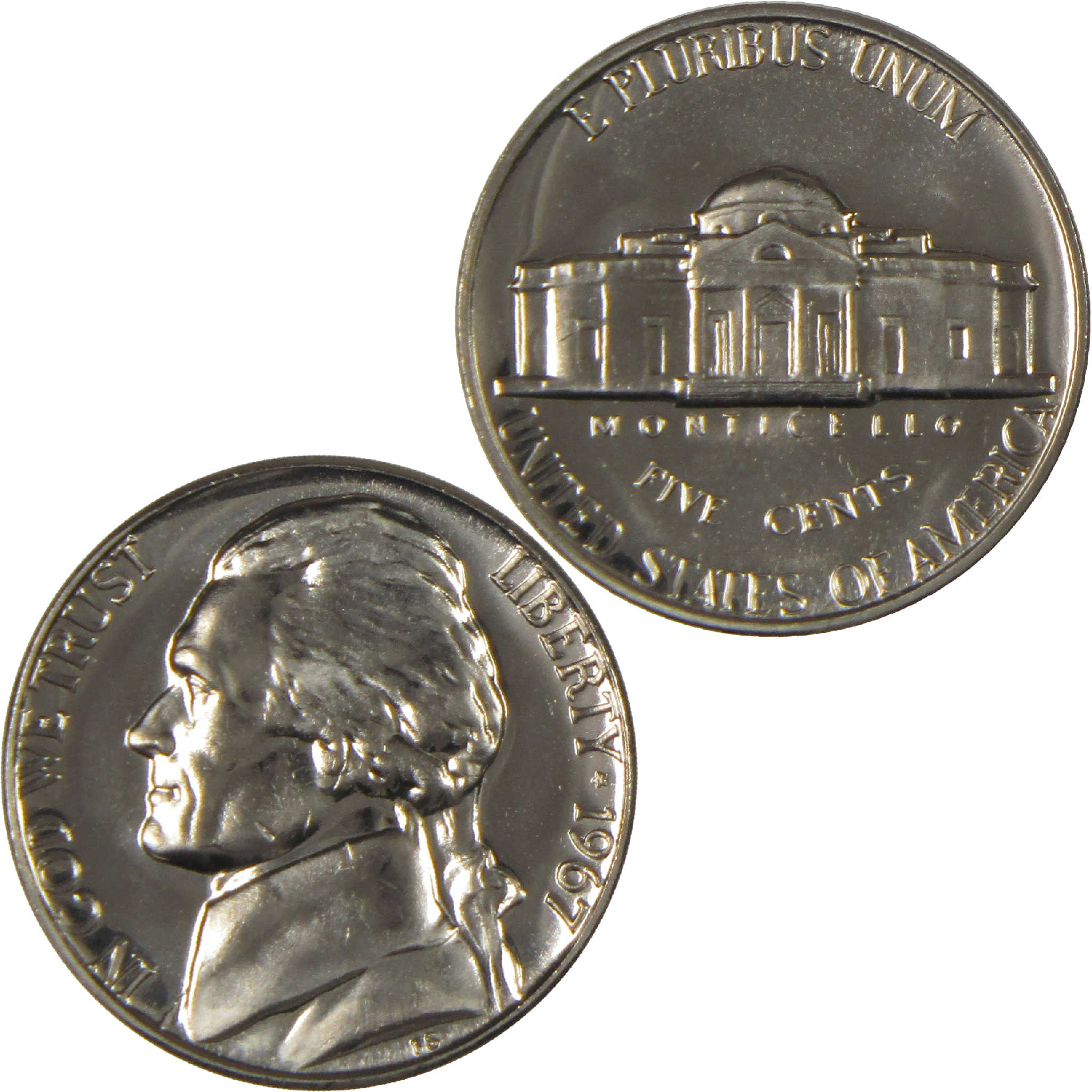 1967 SMS Jefferson Nickel Uncirculated 5c Coin