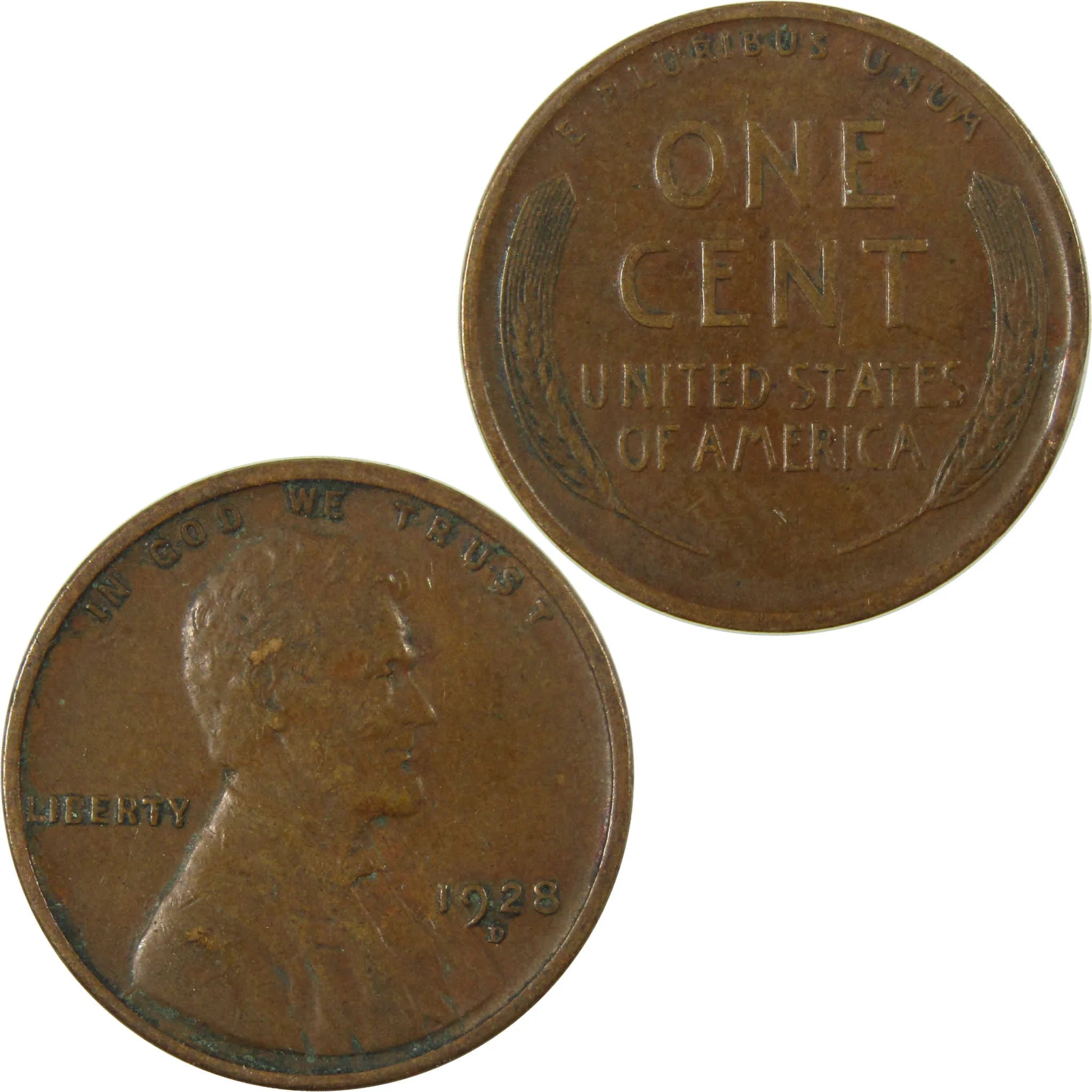 1928 D Lincoln Wheat Cent VF Very Fine Penny 1c Coin SKU:I27632