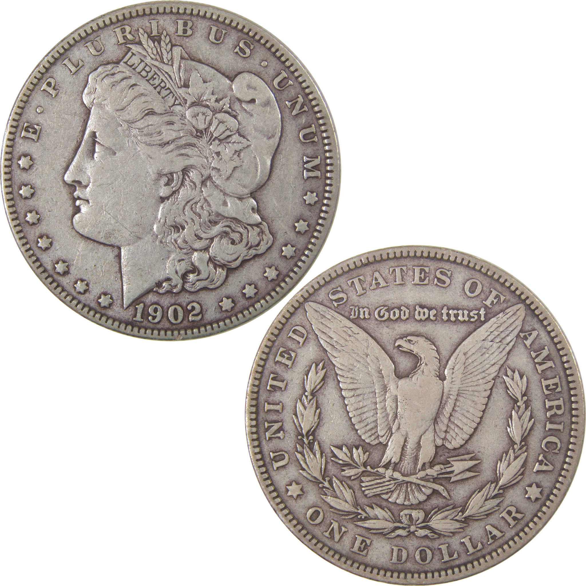 1902 Morgan Dollar VF Very Fine Silver $1 Coin SKU:I18050 - Morgan coin - Morgan silver dollar - Morgan silver dollar for sale - Profile Coins & Collectibles