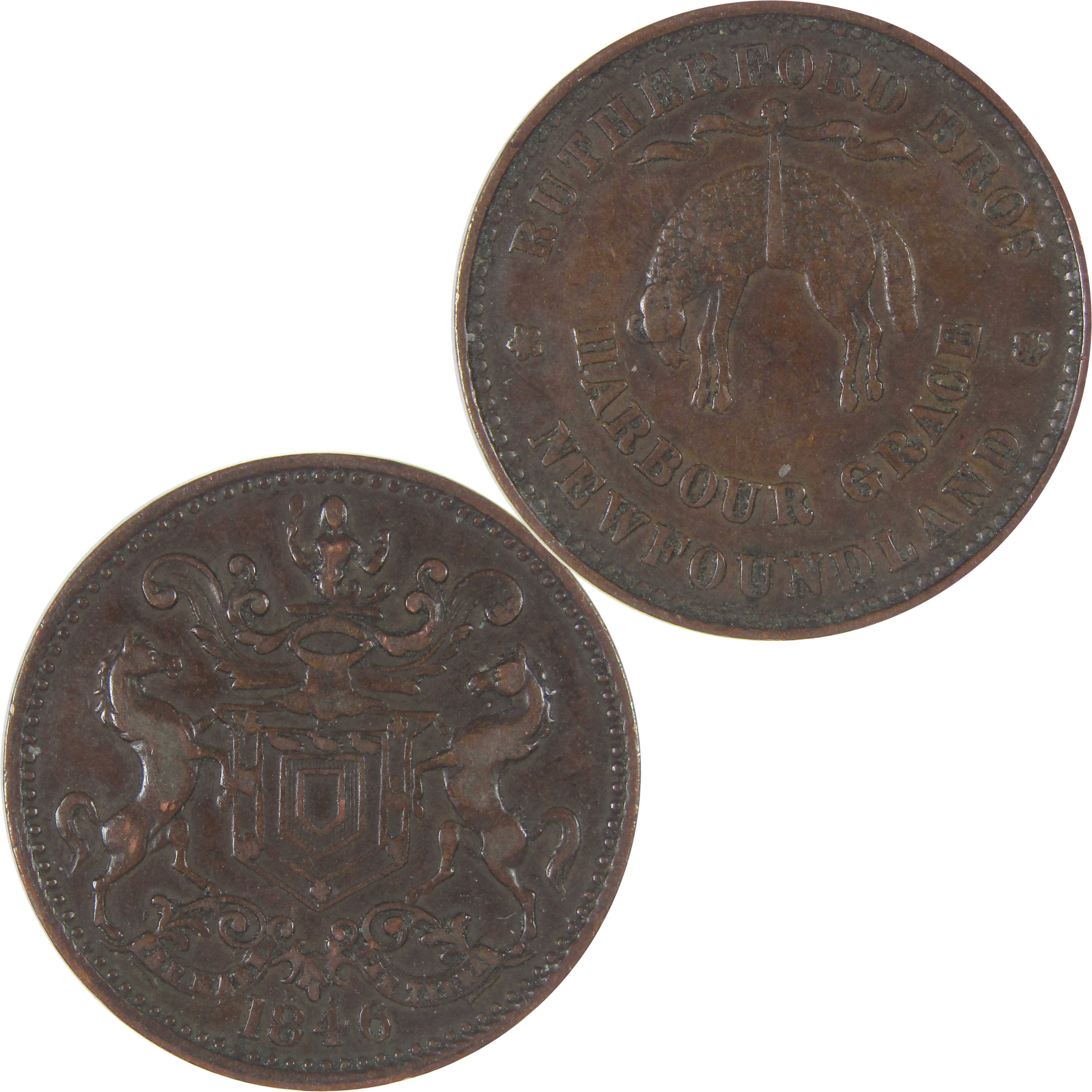 1846 Canada Newfoundland Rutherford Harbour Grace Token SKU:CPC9726