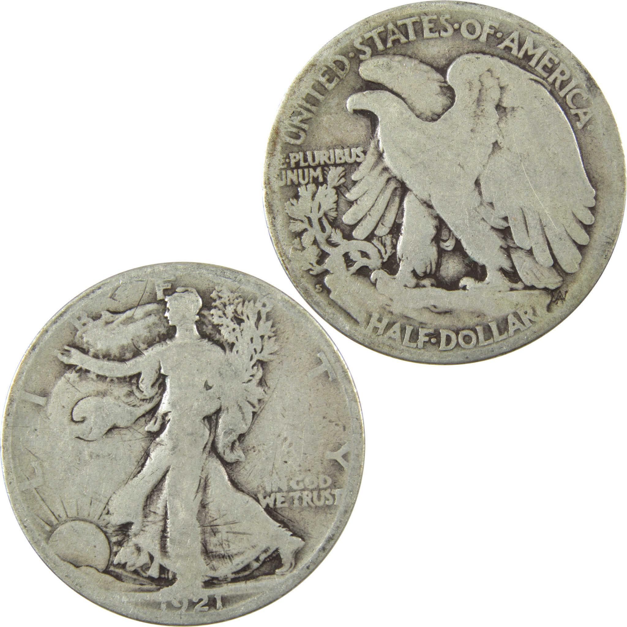 1921 S Liberty Walking Silver Half Dollar G Good Details SKU:CP1445