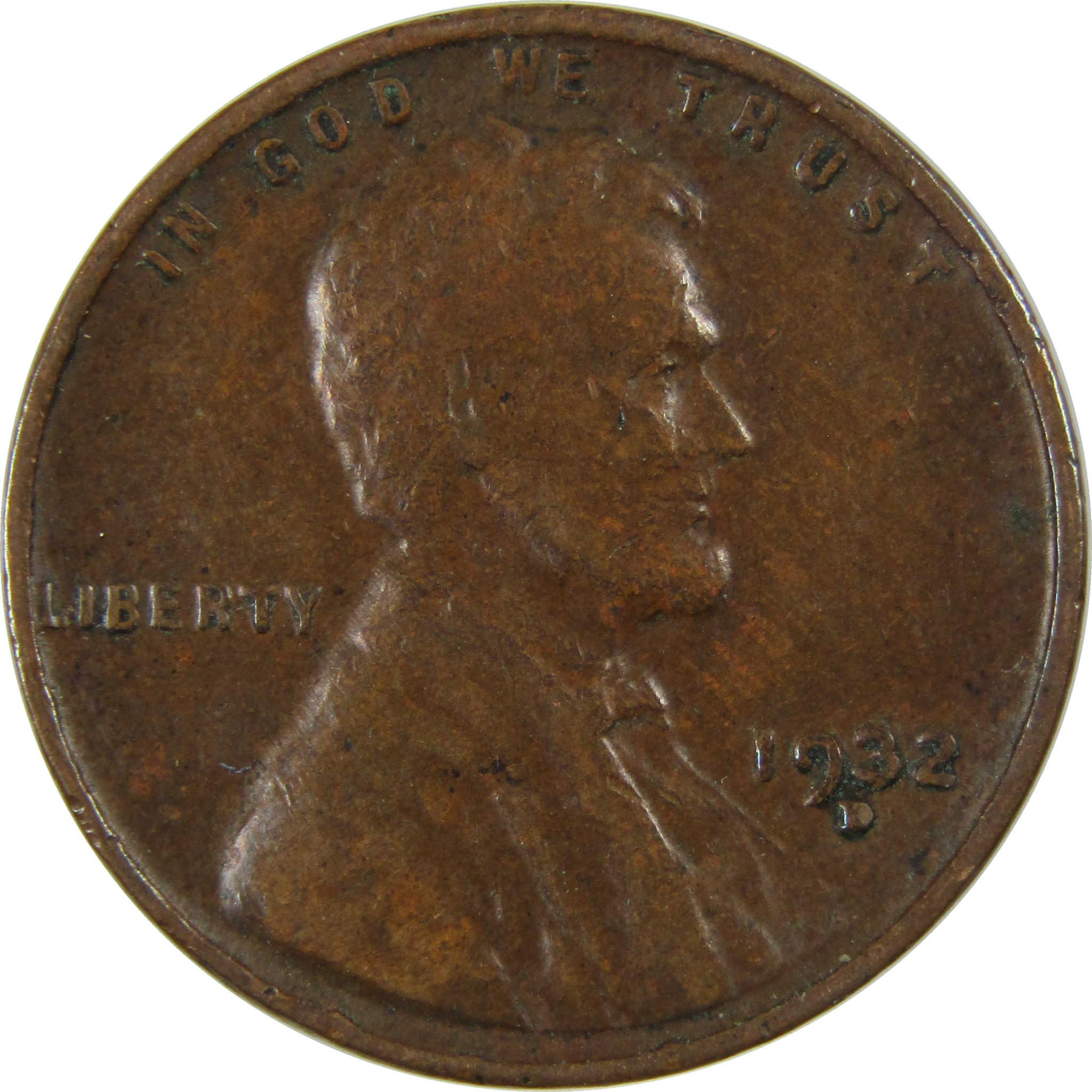 1932 D Lincoln Wheat Cent F Fine Penny 1c Coin Collectible SKU:I27123