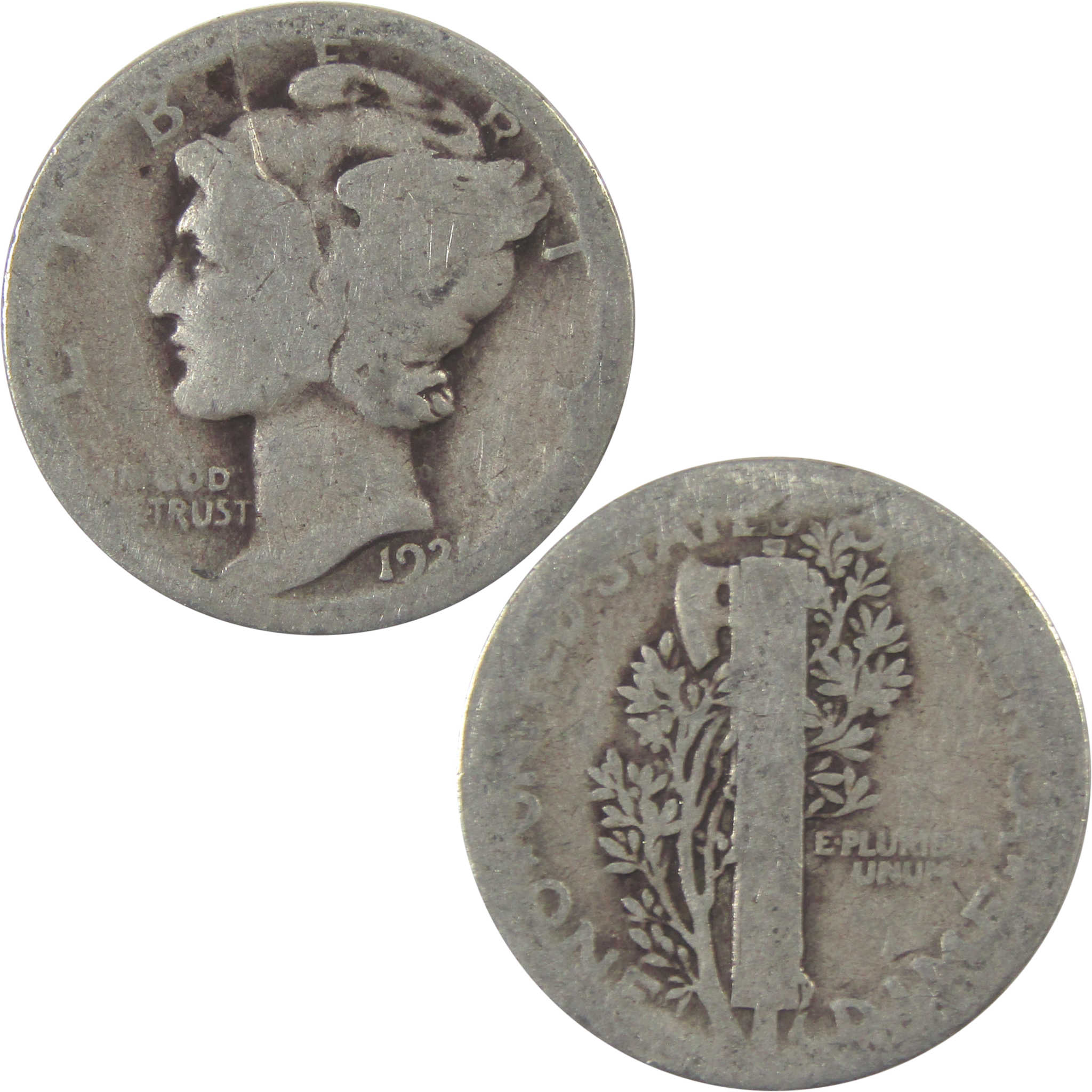 1921 Mercury Silver Dime AG About Good 10c Coin Collectible SKU:I23526