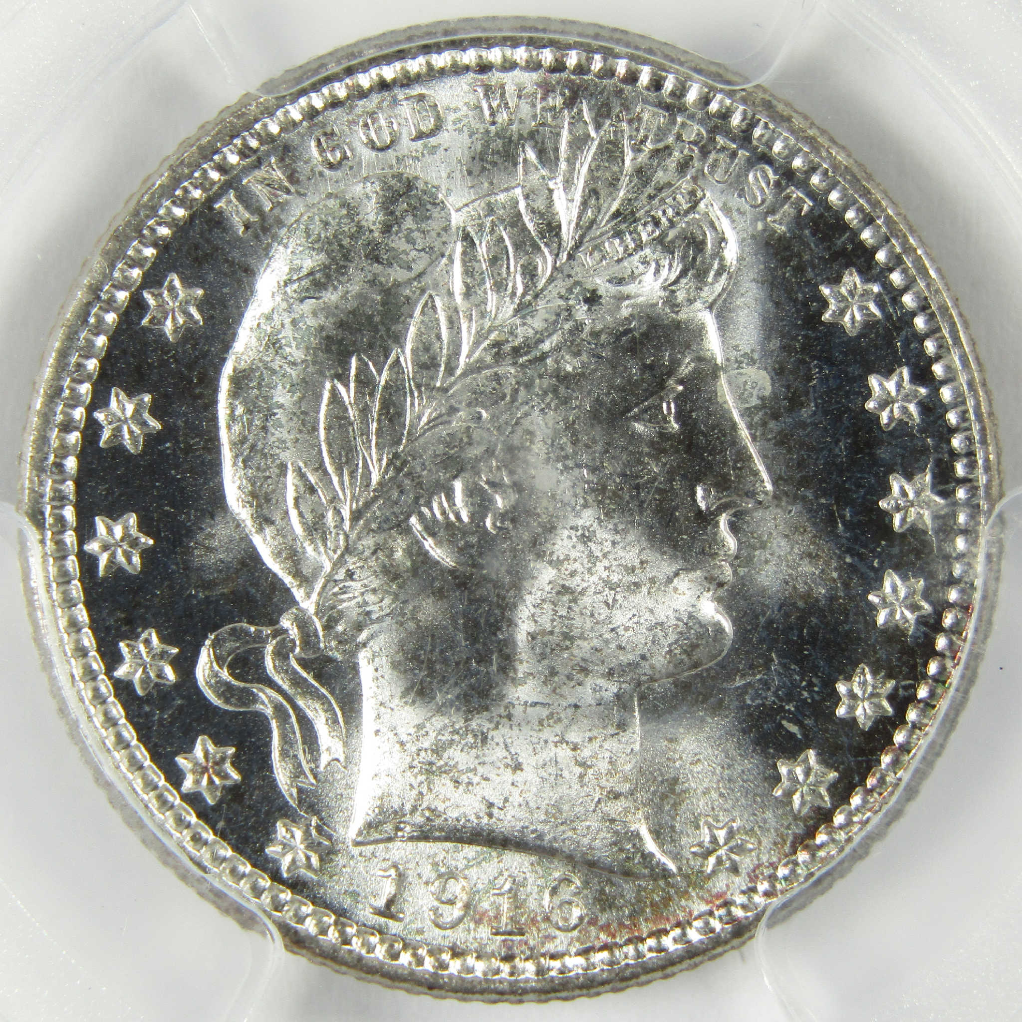 1916 D Barber Silver Quarter MS 66 PCGS CAC Uncirculated 25c Coin