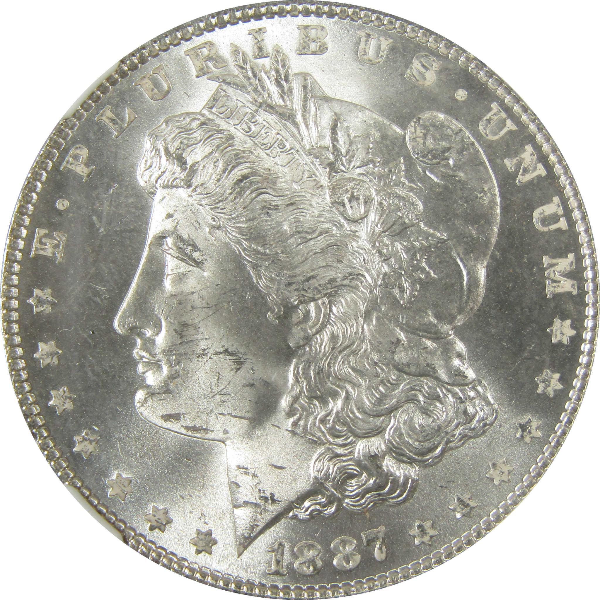 1887 Morgan Silver Dollar MS 64 NGC Toned Reverse SKU:I27541