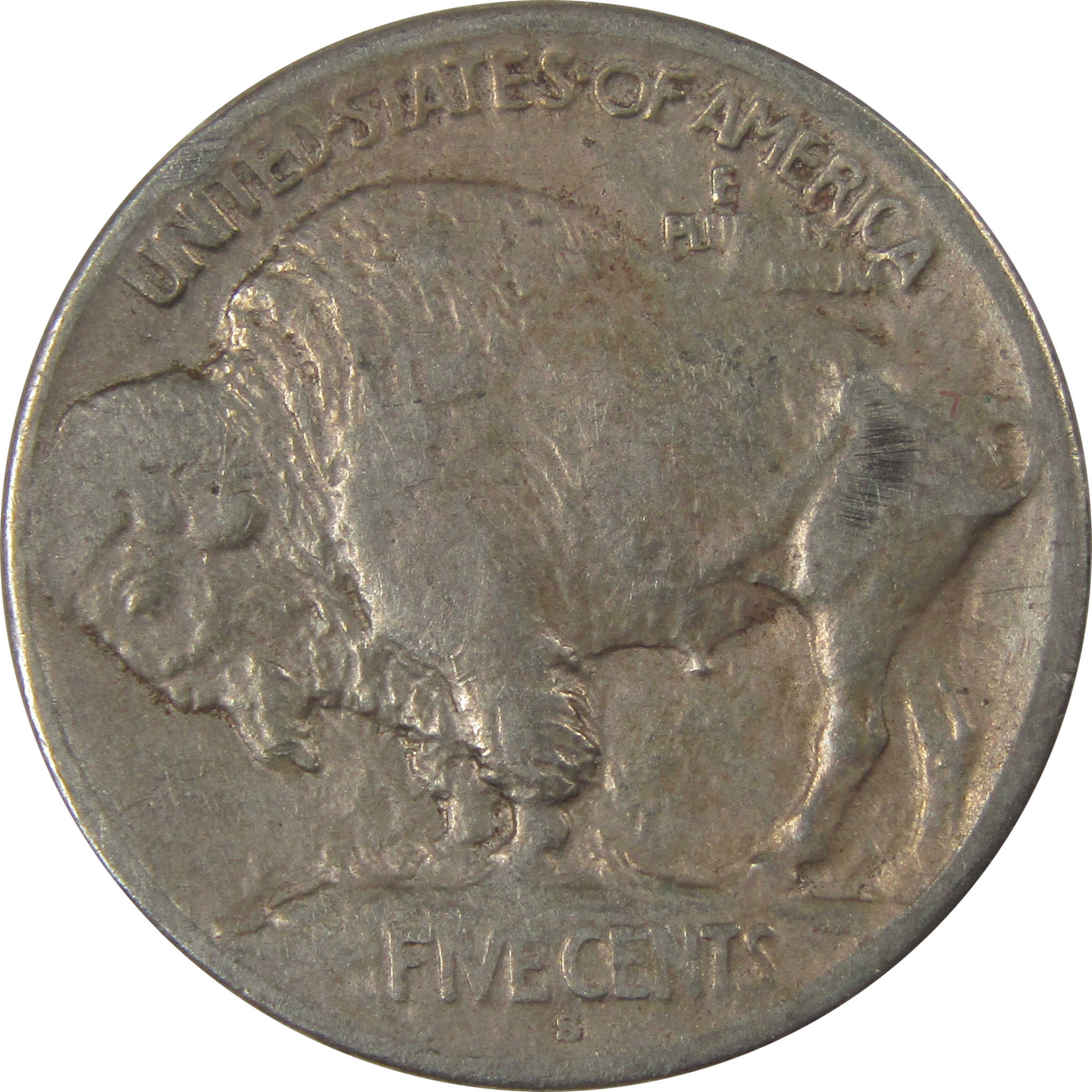 1913 S Type 1 Indian Head Buffalo Nickel F Fine Details SKU:I22916