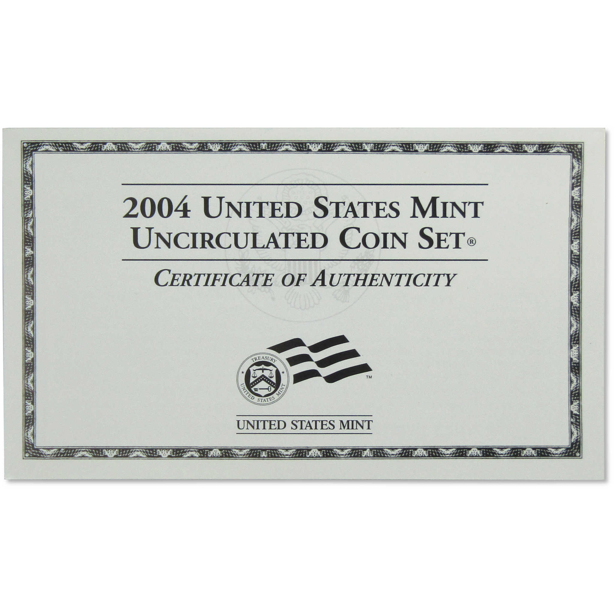 2004 Uncirculated Coin Set U.S Mint Government Packaging OGP COA
