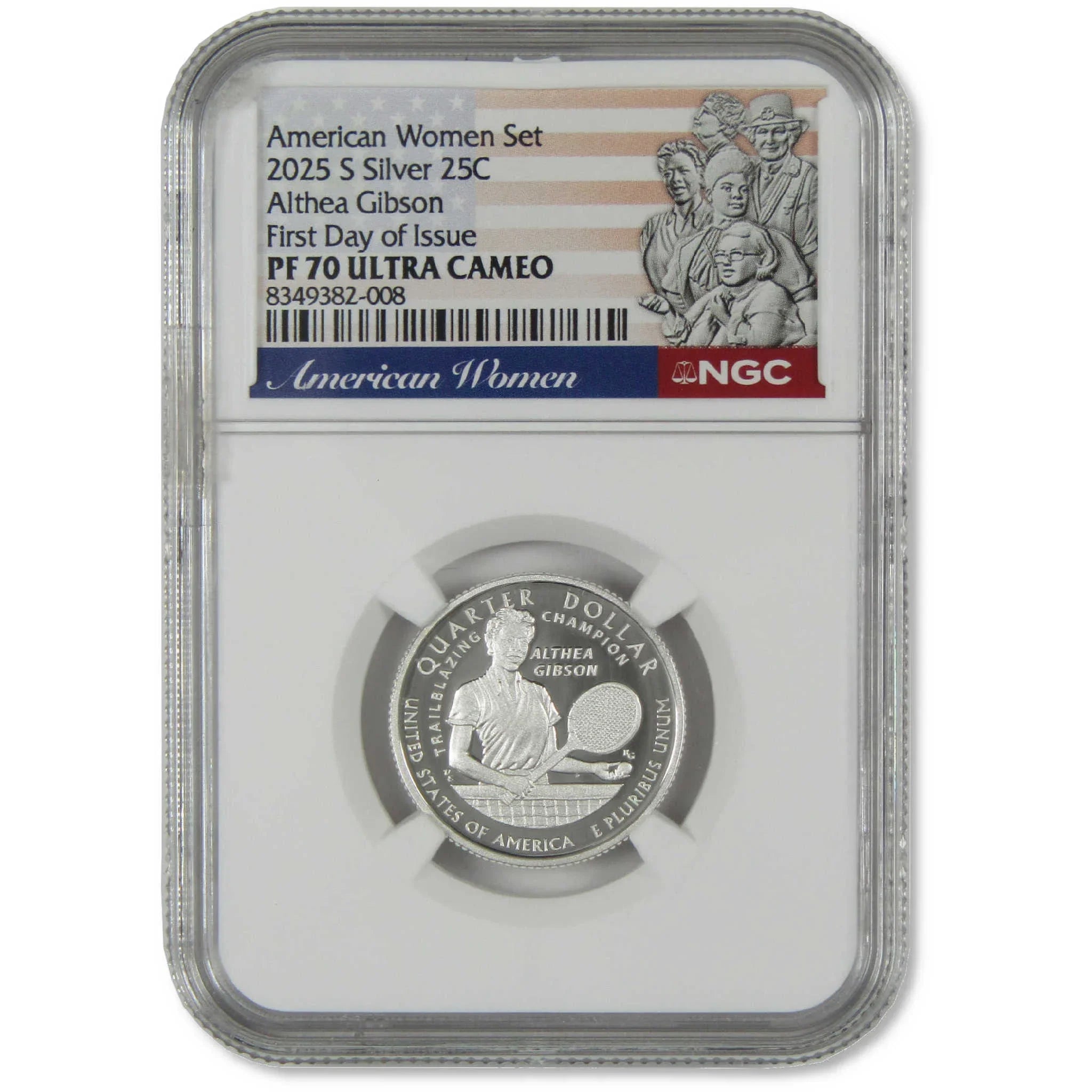 2025 S Althea Gibson American Women Silver Quarter PF70 UCAM NGC Proof