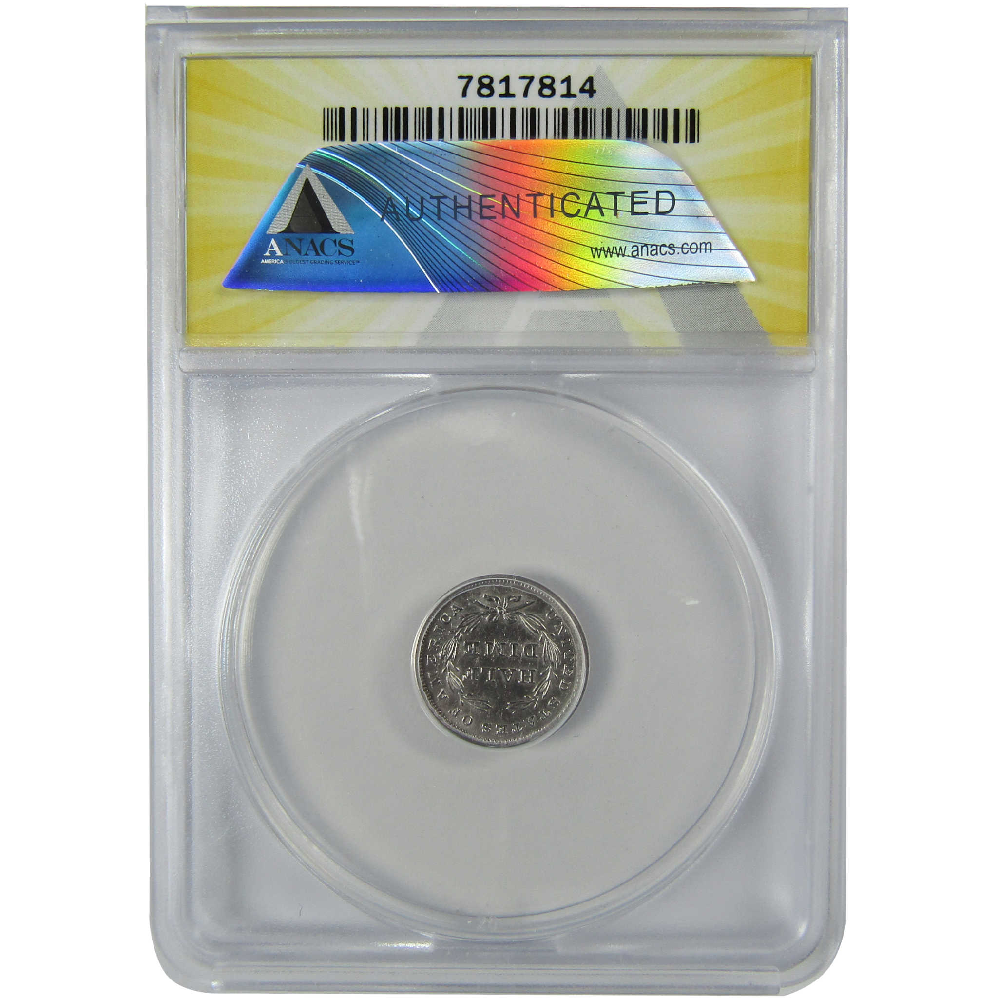 1837 Large Date Seated Liberty Half Dime AU 53 Details ANACS SKU:CP804