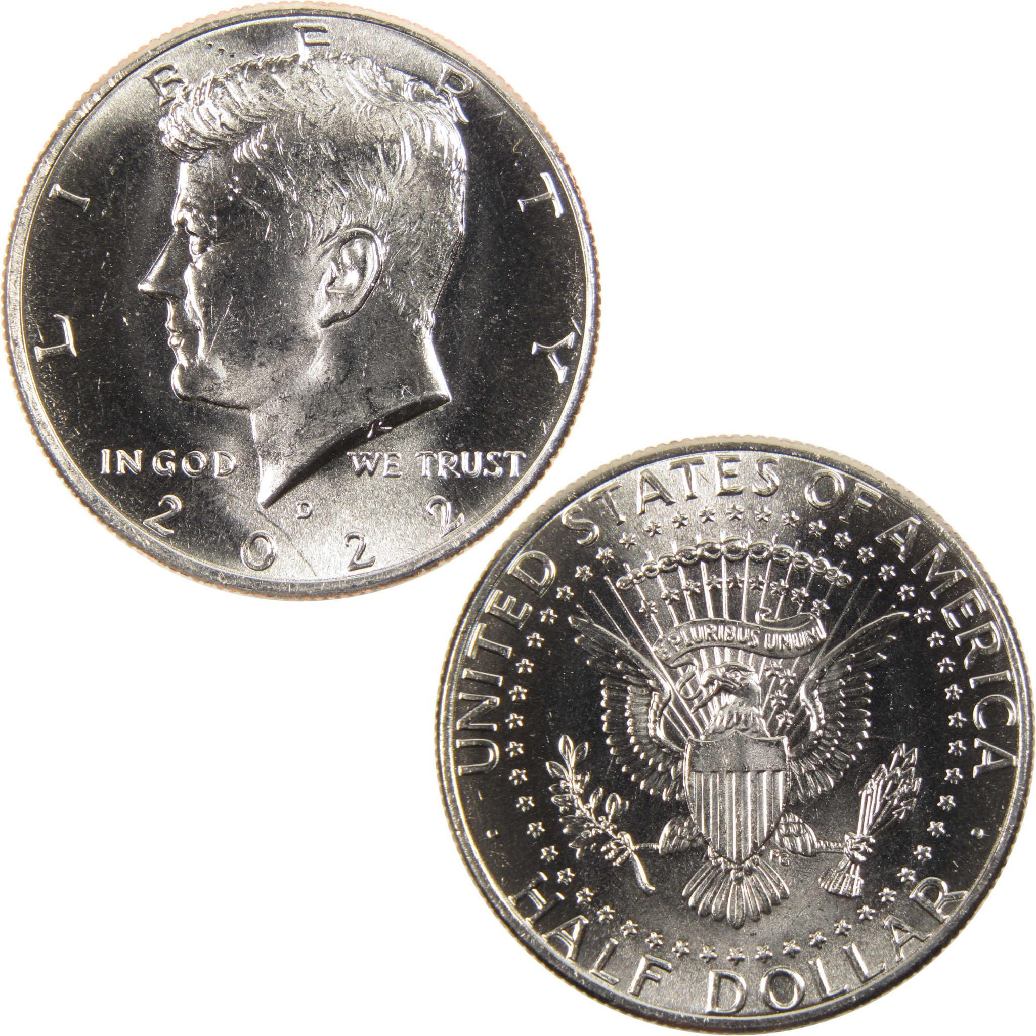 2022 D Kennedy Half Dollar BU Uncirculated Clad 50c Coin