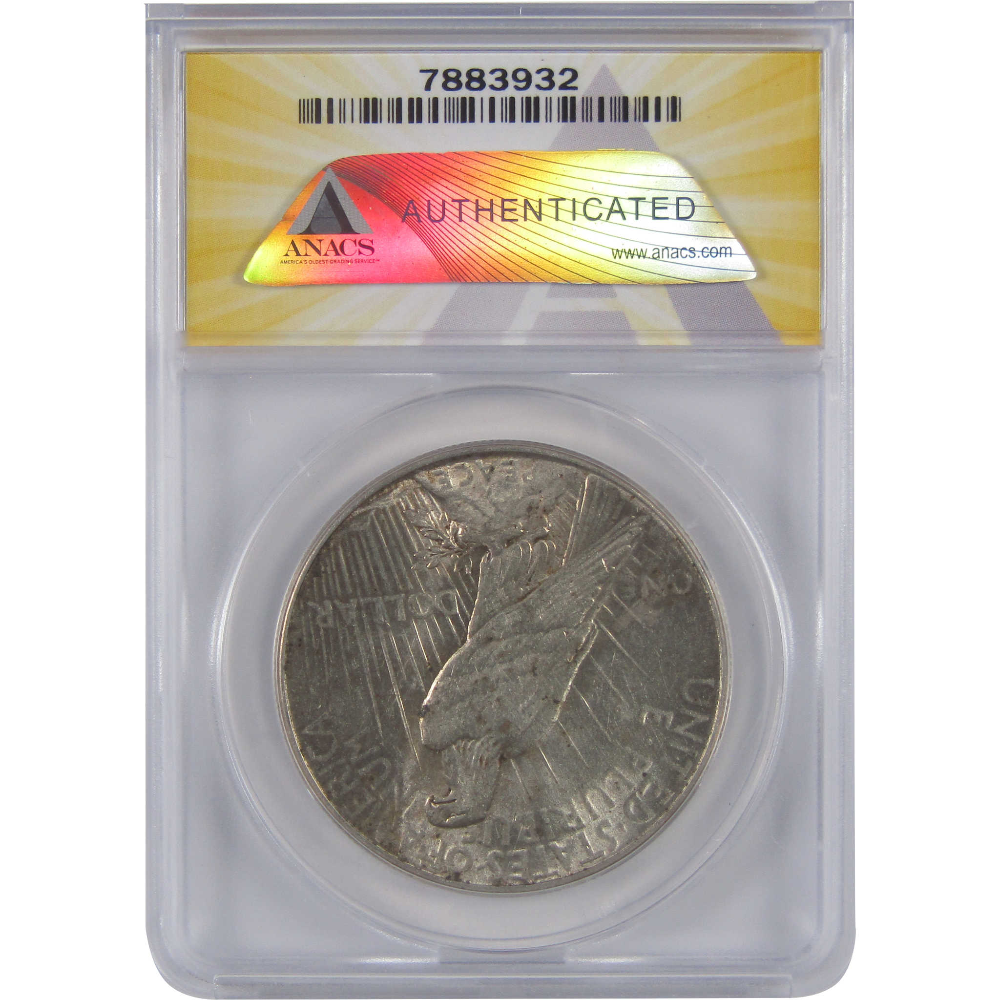 1935 Peace Dollar AU 55 ANACS Silver $1 Coin SKU:I18587