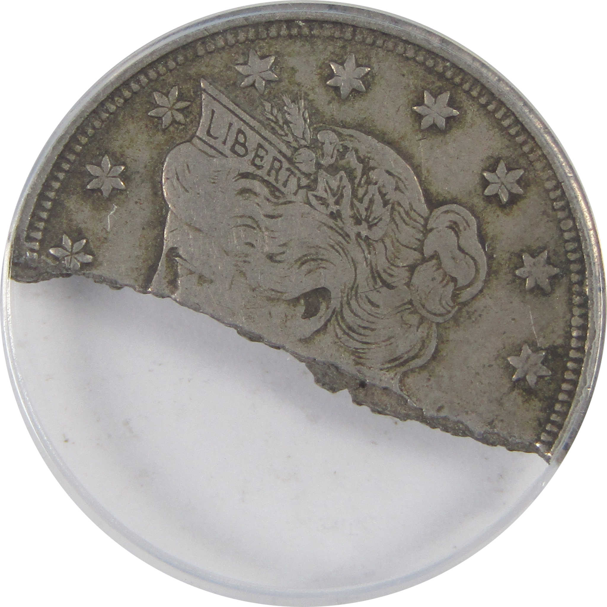 Liberty Head V Nickel VF 30 ANACS Broken After Strike SKU:I17640