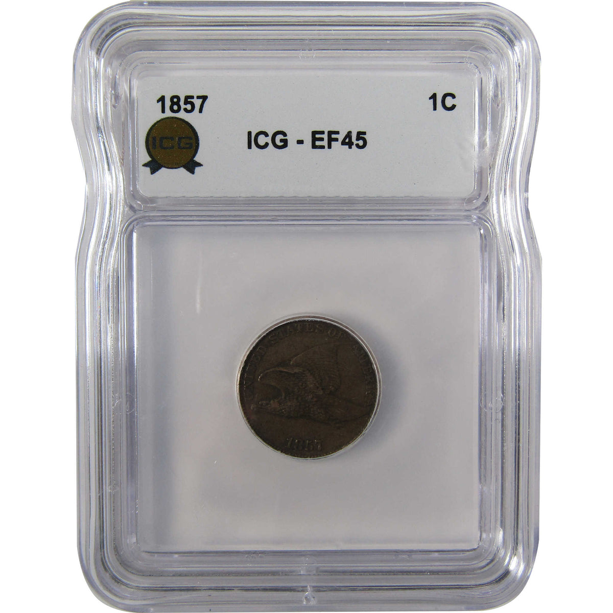 1857 Flying Eagle Cent EF 45 ICG Penny 1c Coin Collectible SKU:I29114