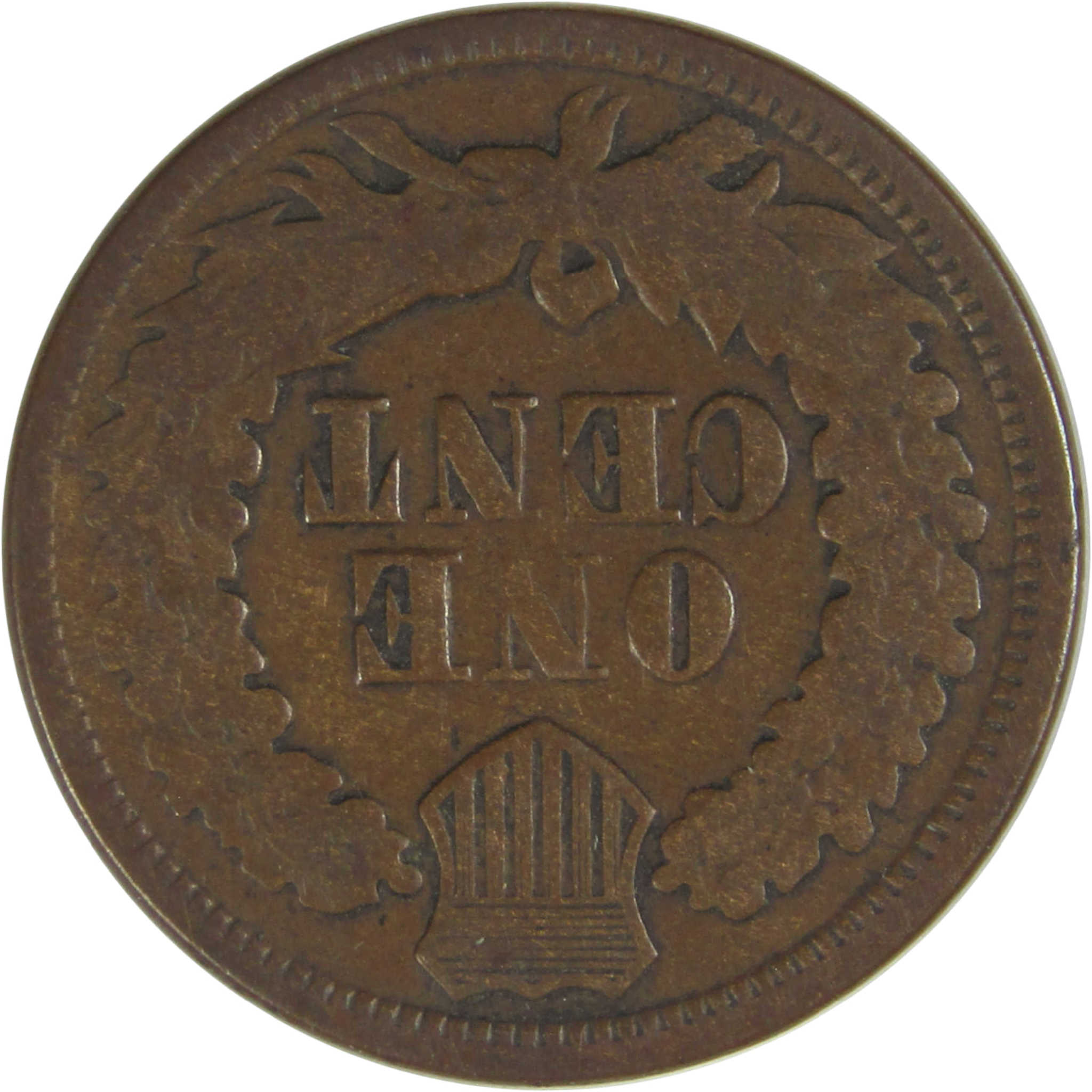 1866 Indian Head Cent G Good Penny Rotated Die Mint Error SKU:I23182