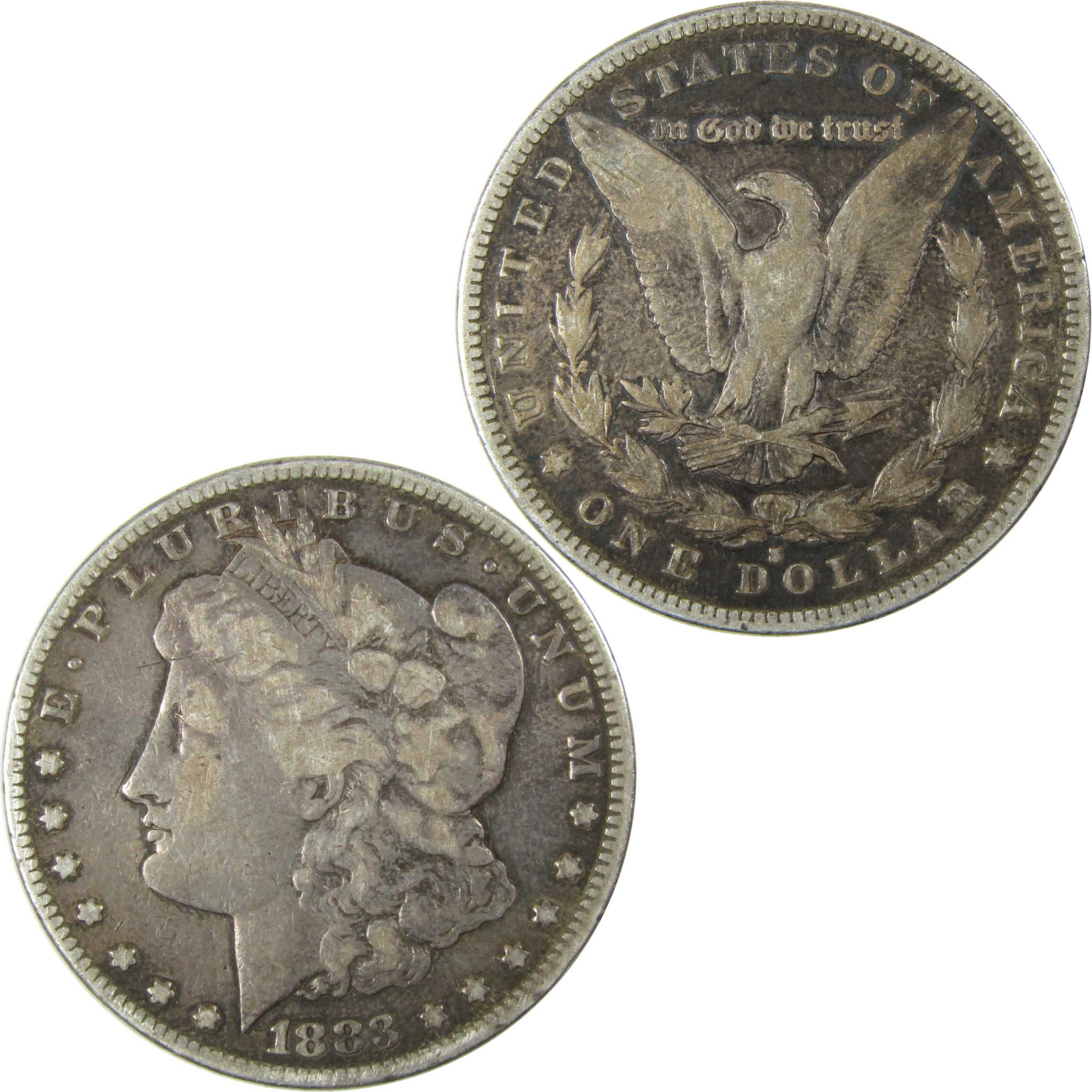 1883 S Morgan Silver Dollar F Fine Details $1 Coin SKU:I26405 - Morgan coin - Morgan silver dollar - Morgan silver dollar for sale - Profile Coins & Collectibles