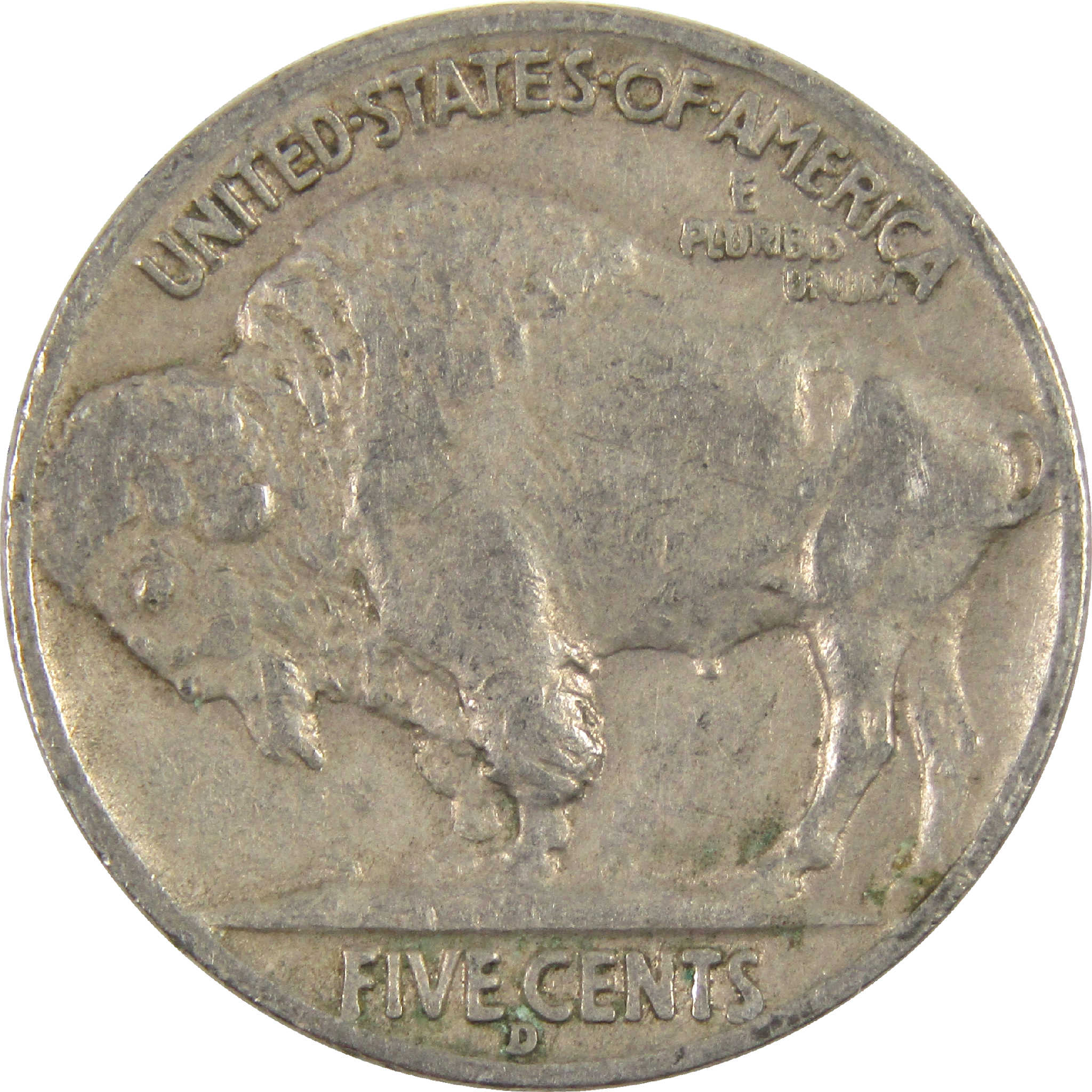 1938 D Indian Head Buffalo Nickel Circulated 5c Coin Collectible