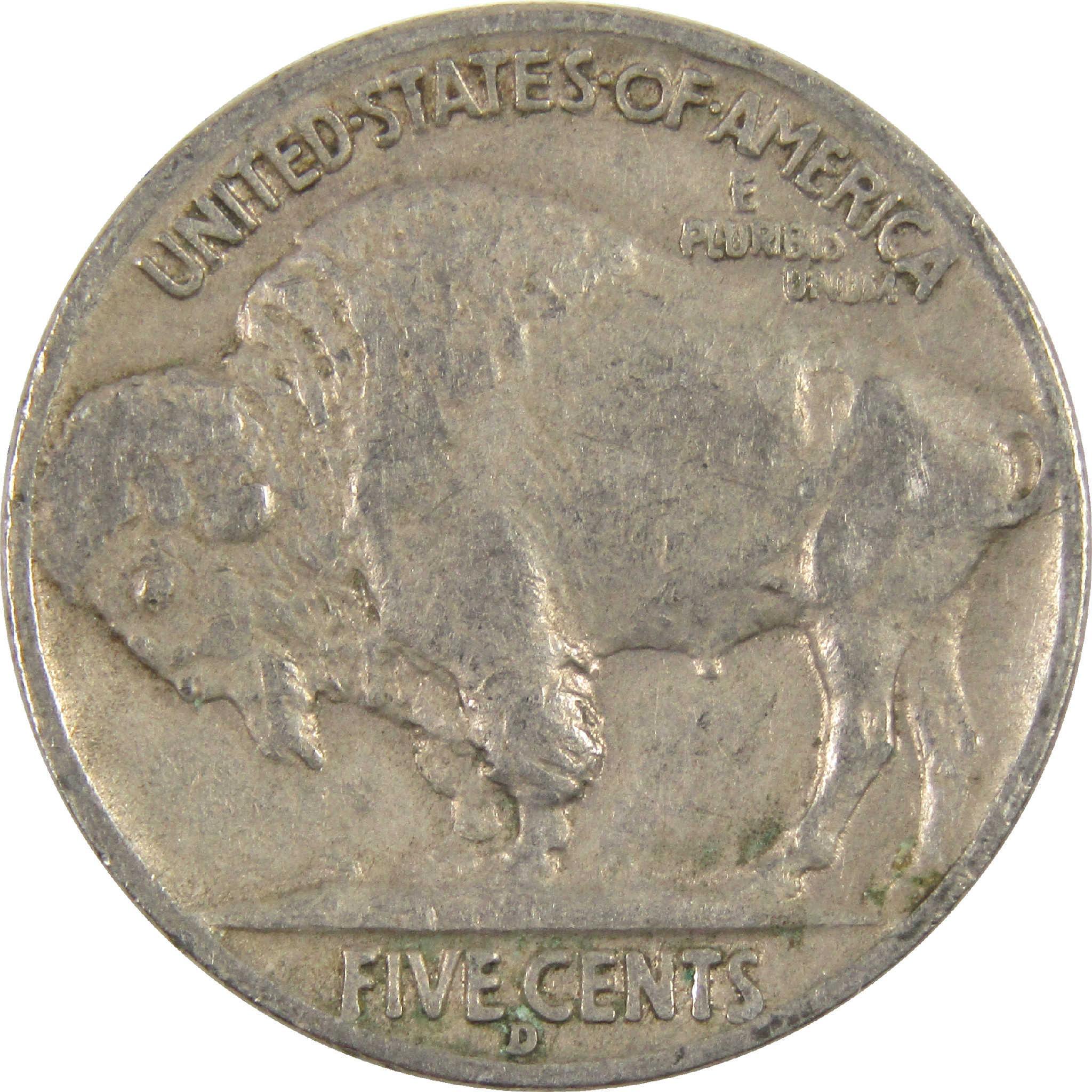 1938 D Indian Head Buffalo Nickel Circulated 5c Coin Collectible