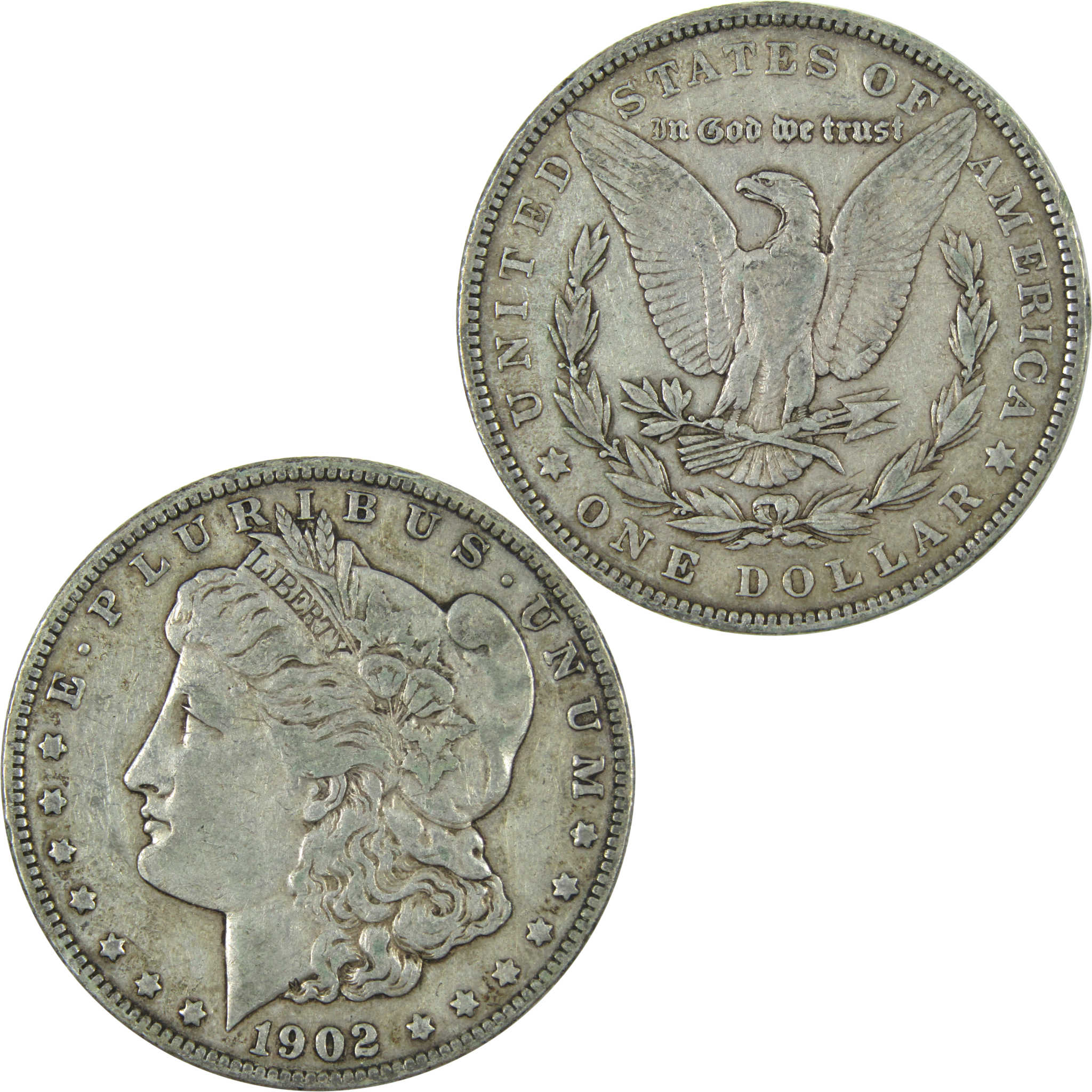 1902 Morgan Dollar VF Very Fine Silver $1 Coin SKU:I14624 - Morgan coin - Morgan silver dollar - Morgan silver dollar for sale - Profile Coins & Collectibles