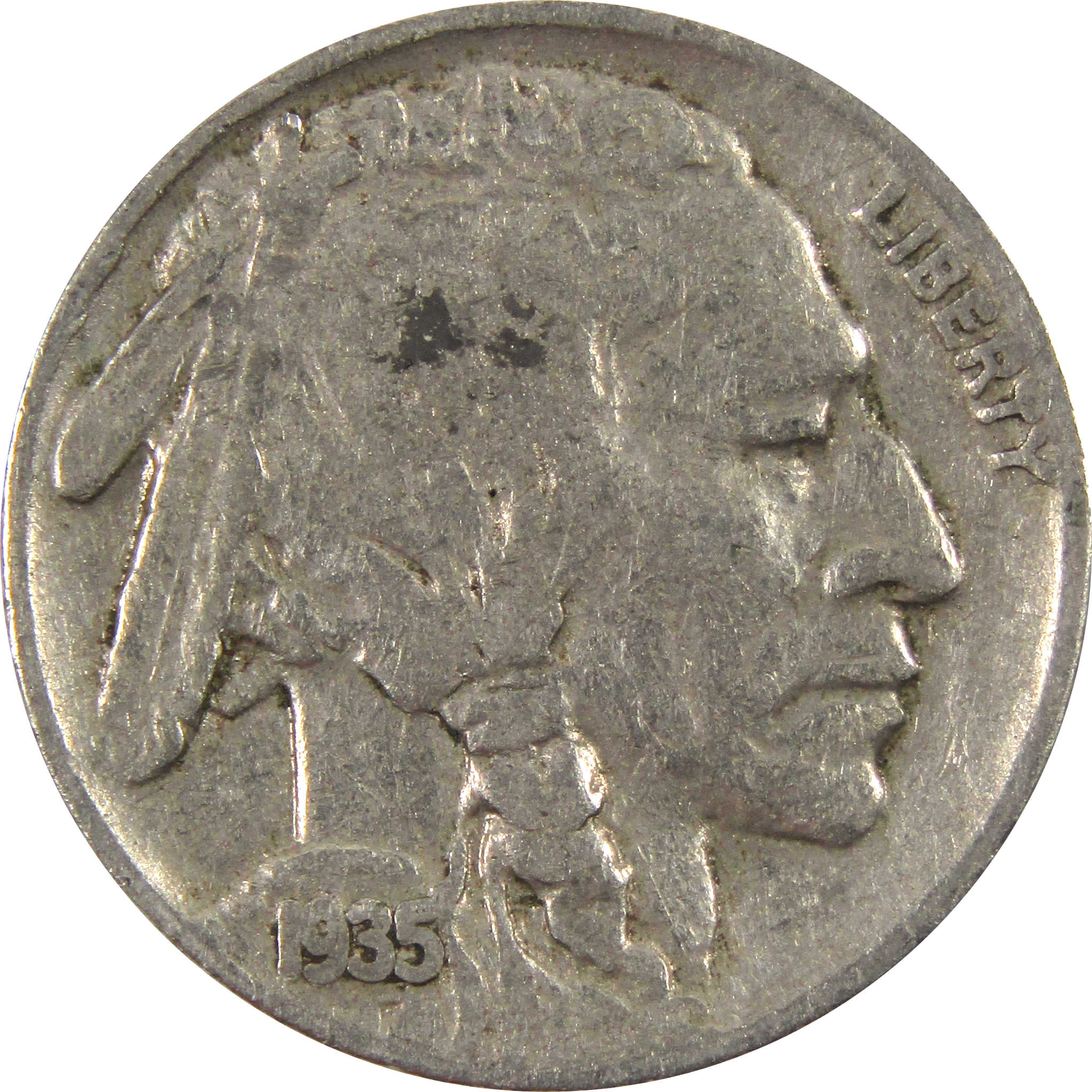 1935 Indian Head Buffalo Nickel AG About Good 5c Coin