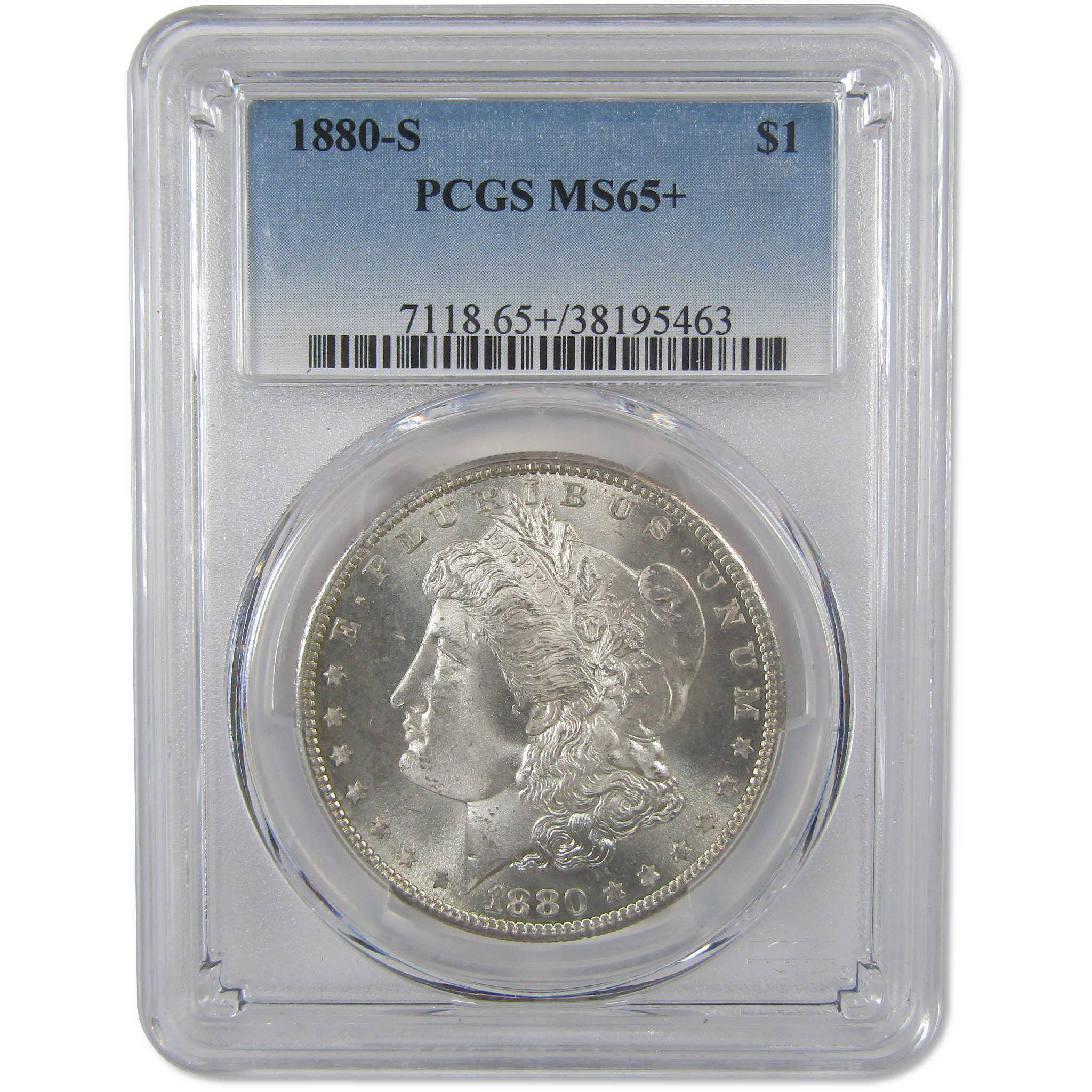 1880 S Morgan Silver Dollar MS 65+ PCGS Uncirculated $1 Coin - Morgan coin - Morgan silver dollar - Morgan silver dollar for sale - Profile Coins & Collectibles