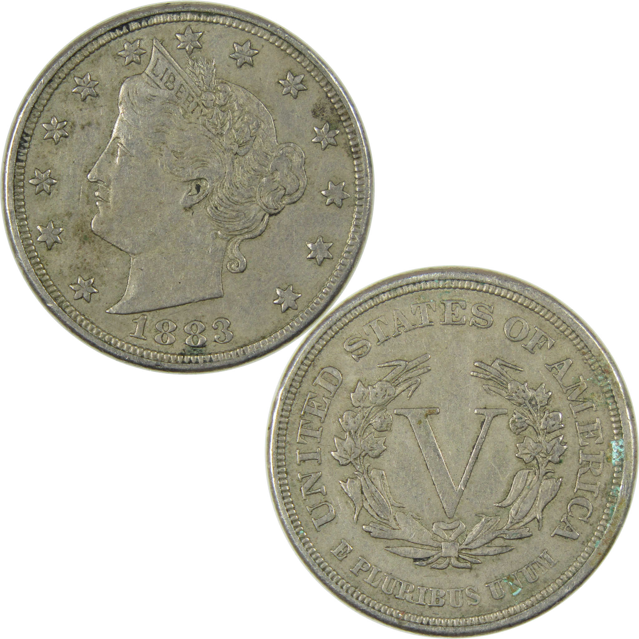 1883 No Cents Liberty Head V Nickel VF Very Fine 5c Coin SKU:I27240