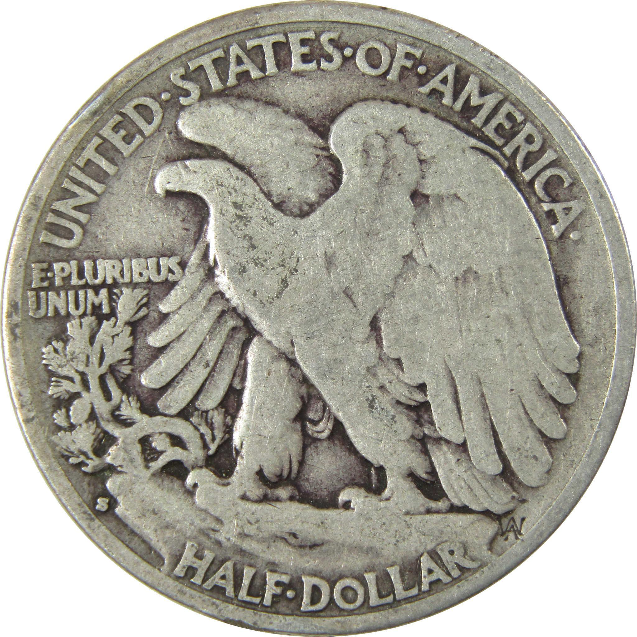 1934 S Liberty Walking Silver Half Dollar VG Very Good SKU:CP524