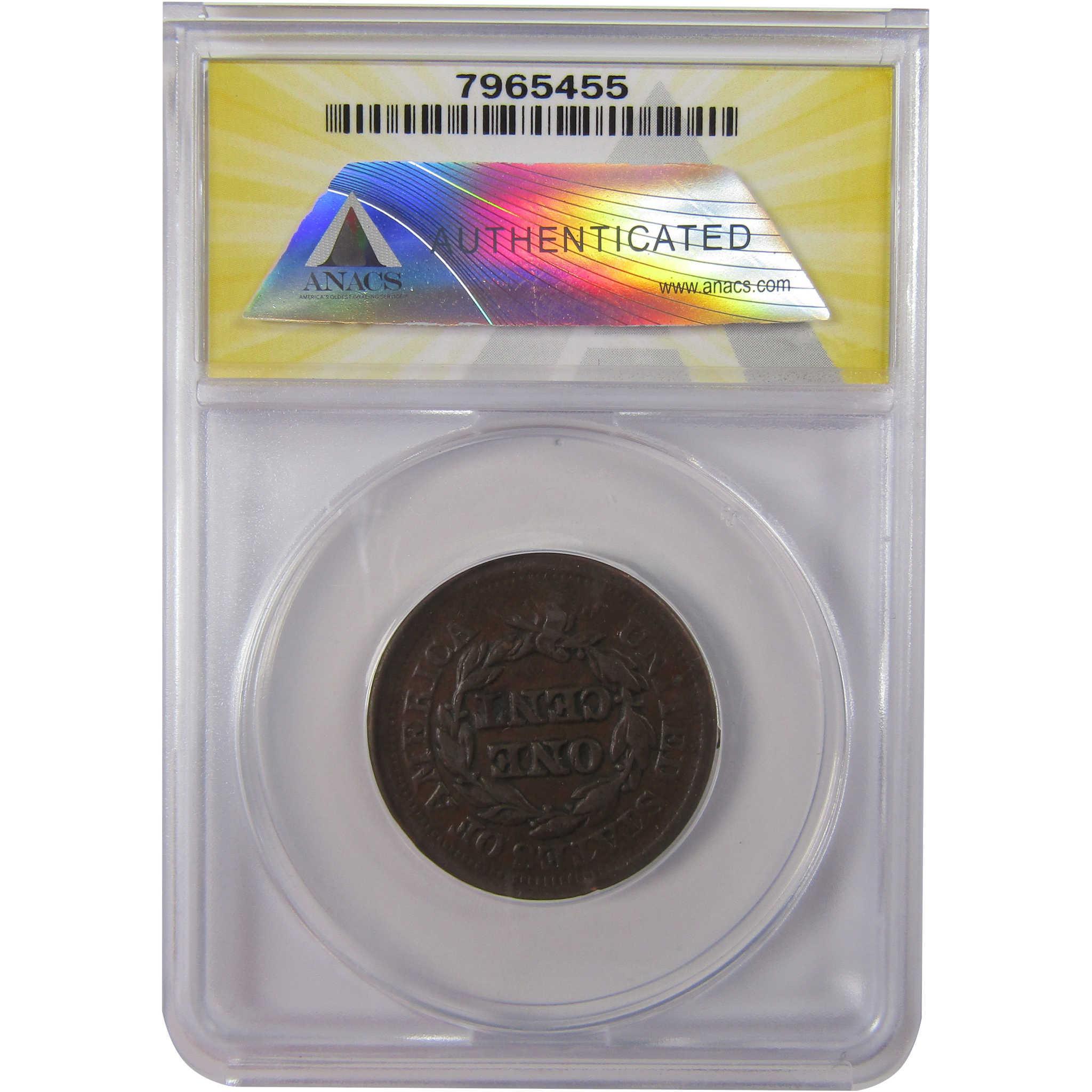 1852 Braided Hair Copper Large Cent EF 40 Details ANACS SKU:I25537