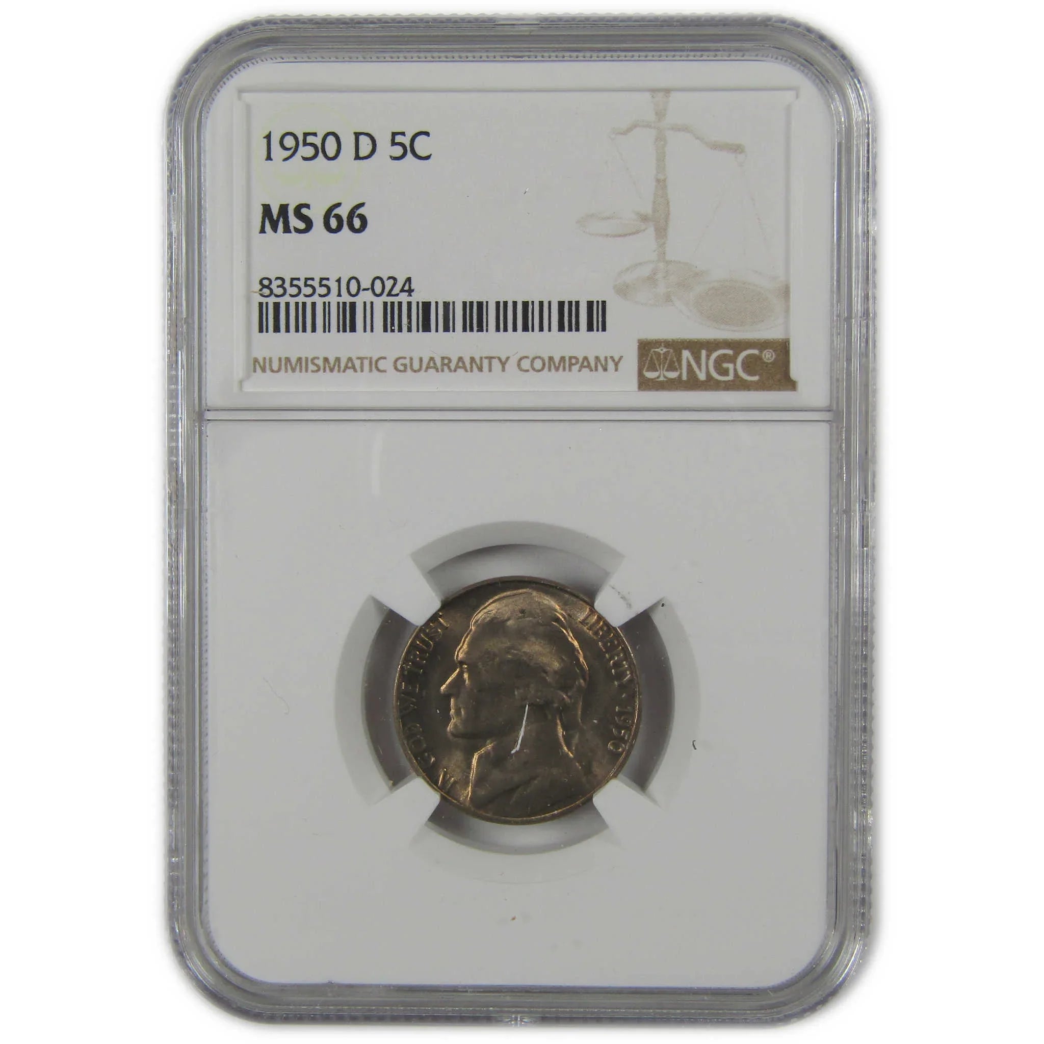 1950 D Jefferson Nickel MS 66 NGC Uncirculated 5c Coin SKU:I23942