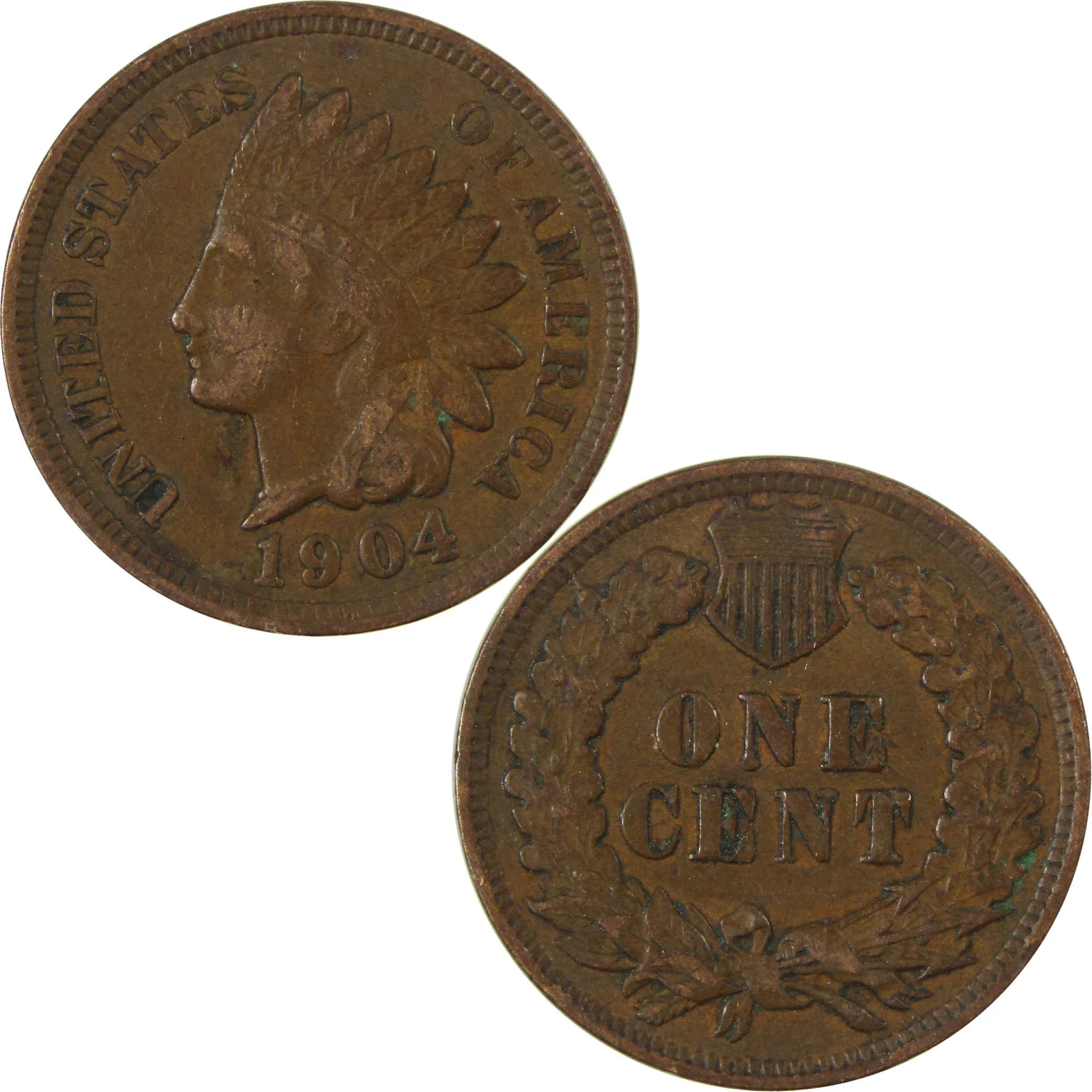 1904 Indian Head Cent VF Very Fine Penny 1c Coin SKU:I26954