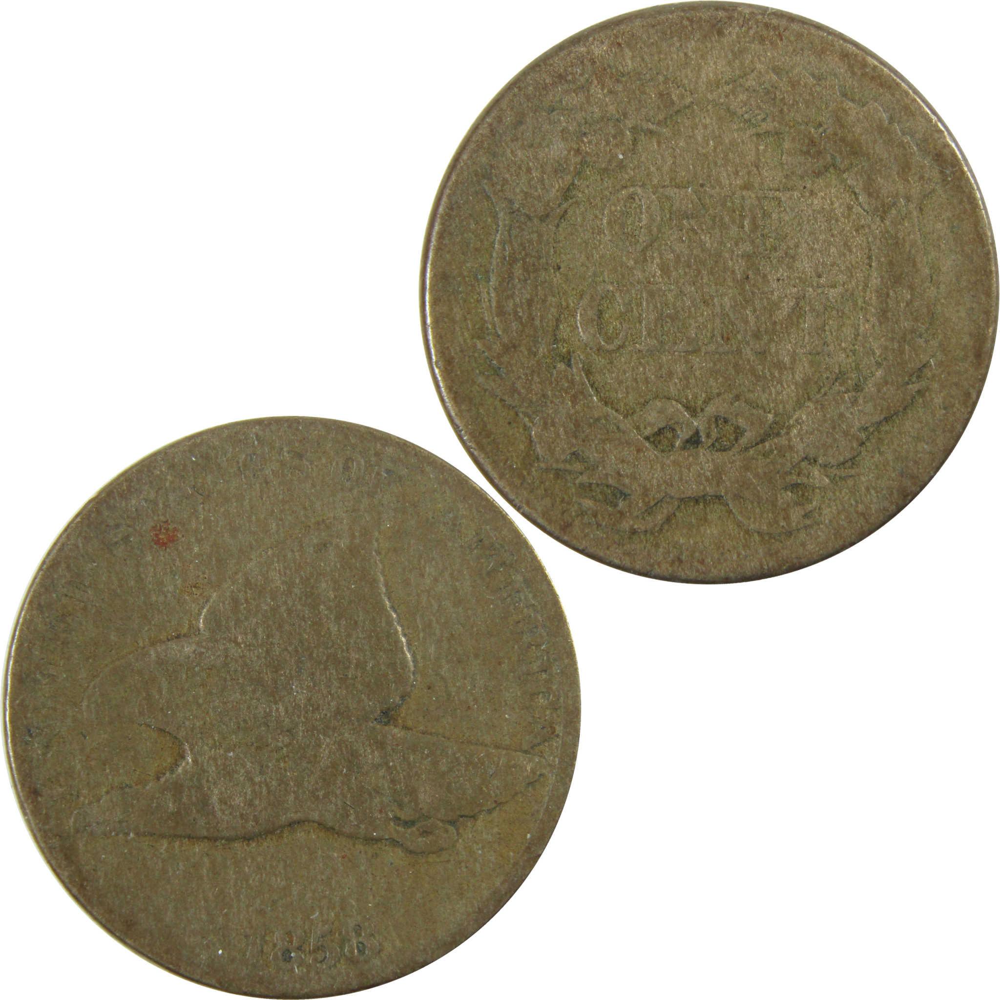 1858 Large Letters Flying Eagle Cent G Good Details SKU:I28210