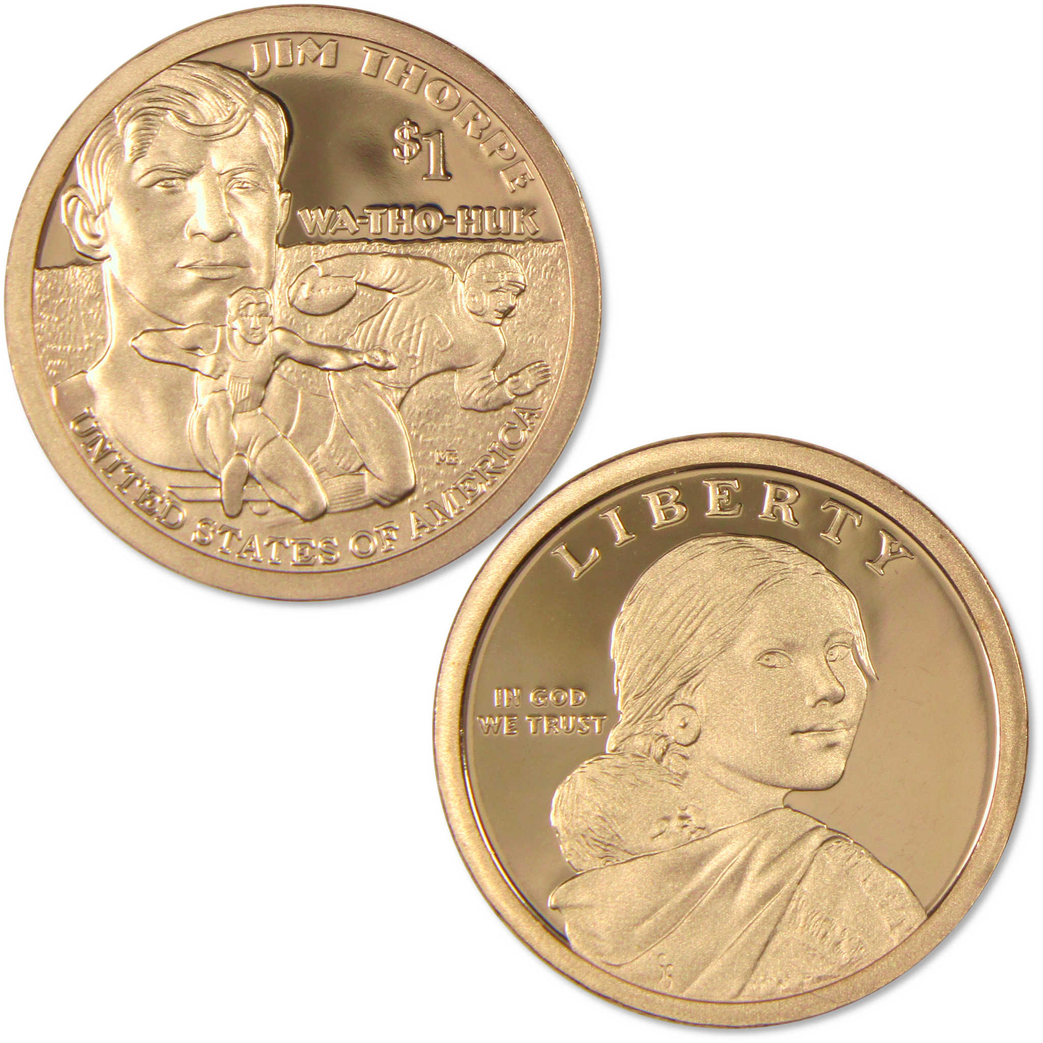 2018 S Jim Thorpe Native American Dollar Choice Proof $1 Coin
