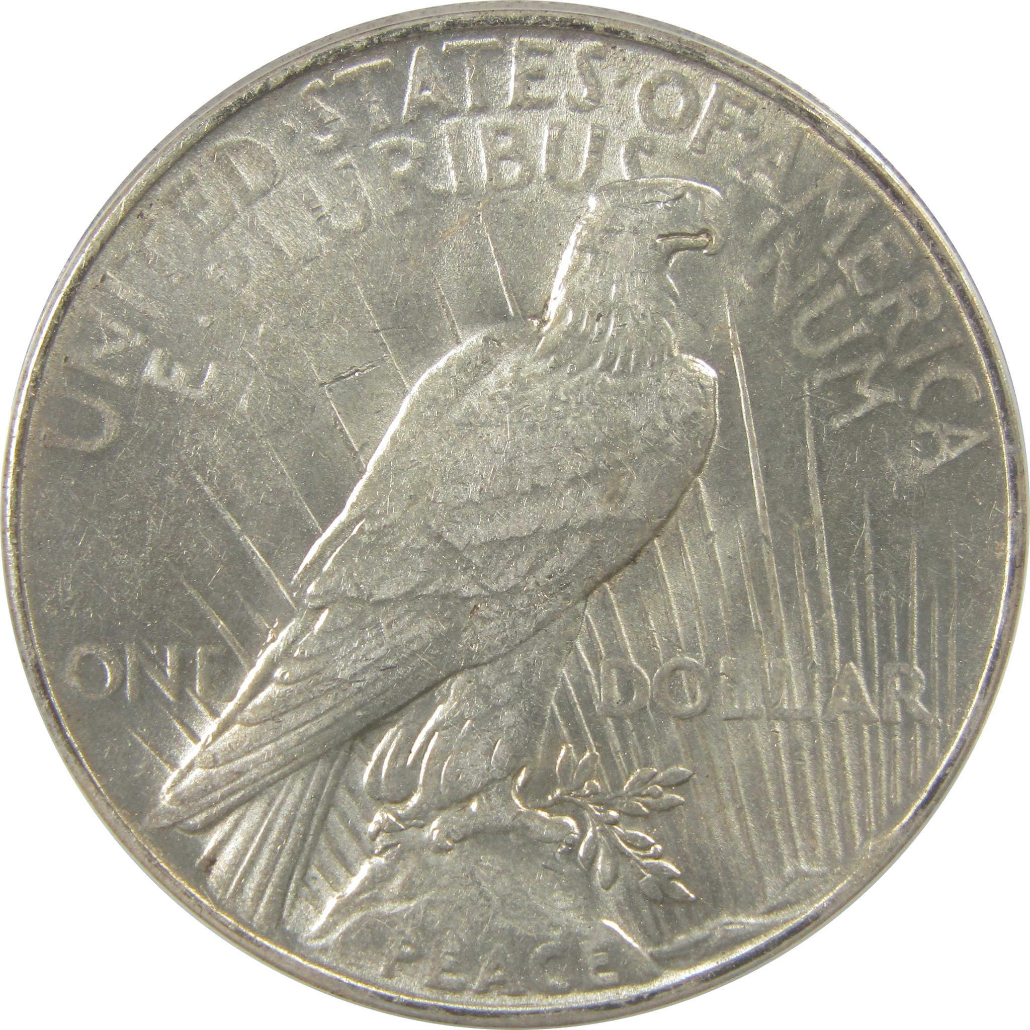 1935 Peace Dollar AU 55 Details ANACS Silver $1 Coin SKU:I22374