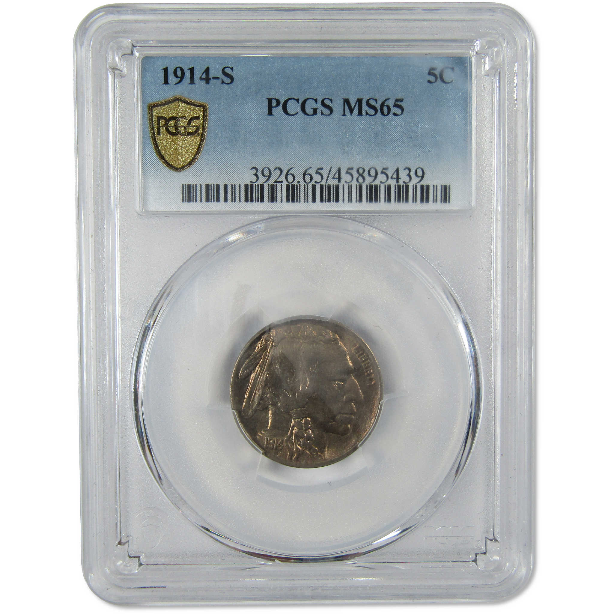 1914 S Indian Head Buffalo Nickel MS 65 PCGS Uncirculated 5c Coin