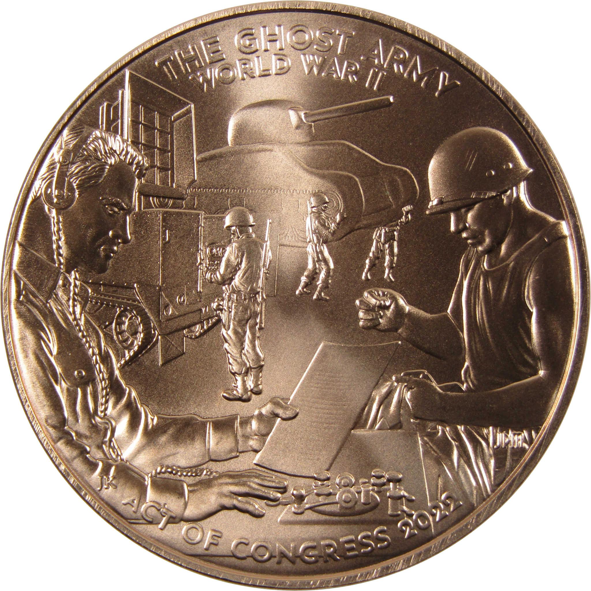 2022 The Ghost Army WW2 Round Uncirculated Copper Round SKU:I14086
