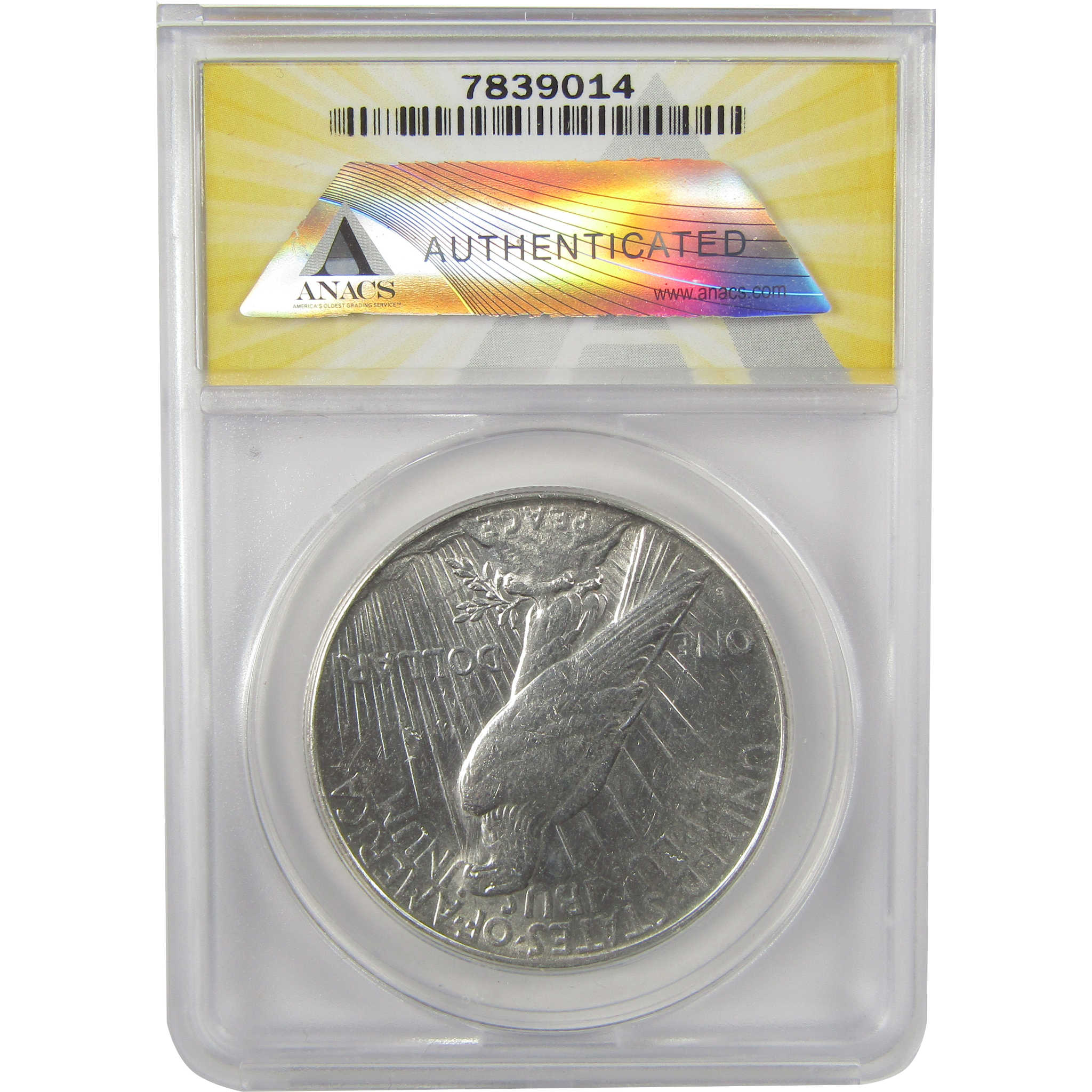 1923 S Peace Dollar AU 58 ANACS Silver $1 Coin SKU:I22157