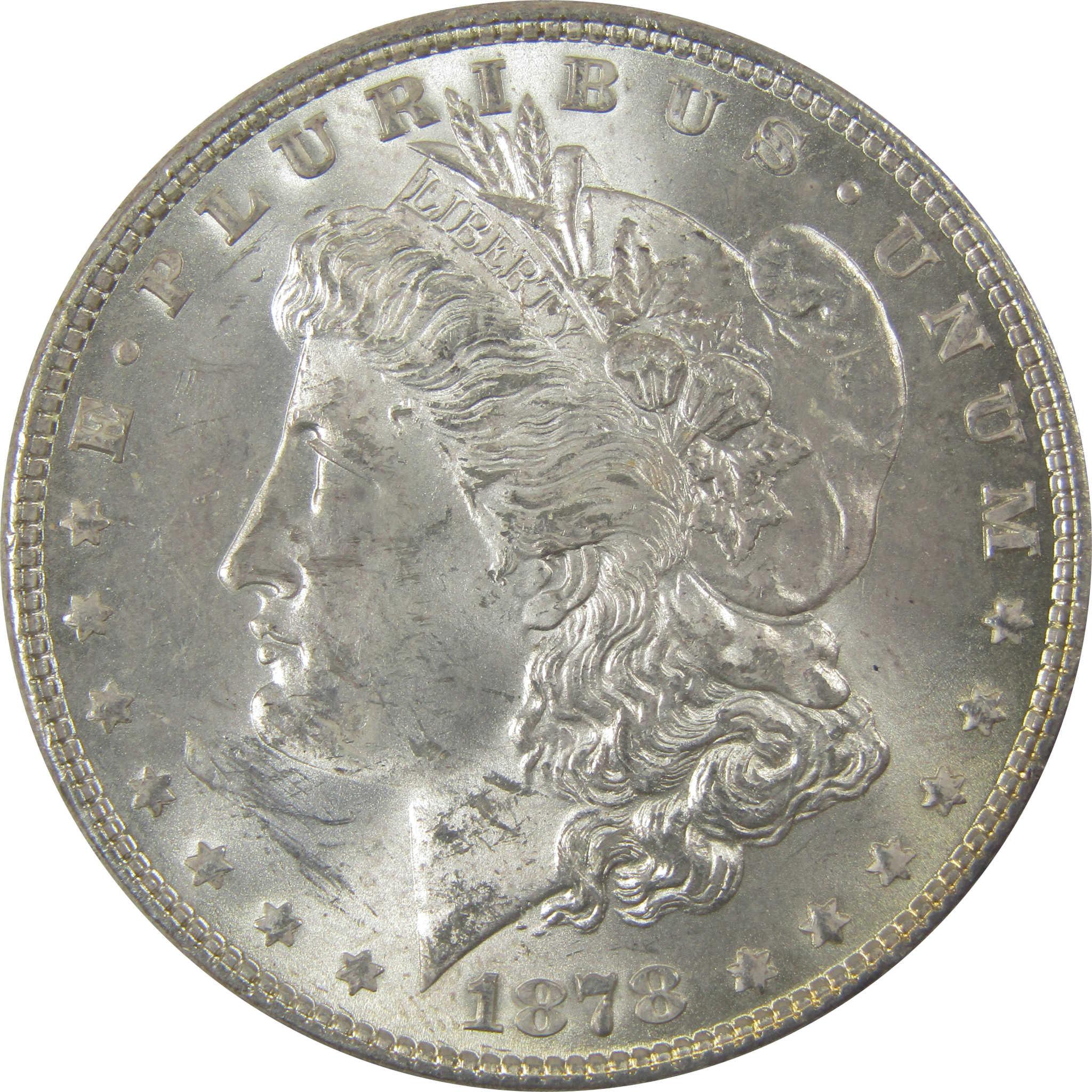1878 7TF Rev 78 Morgan Silver Dollar Uncirculated Toned SKU:I23577
